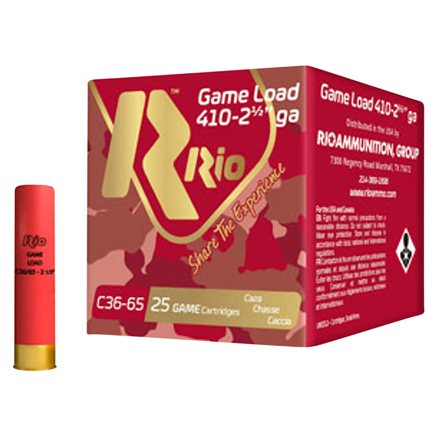 Rio RC368 Heavy Field 410 Gauge 2.50 1/2 Oz 8 Shot 25/10