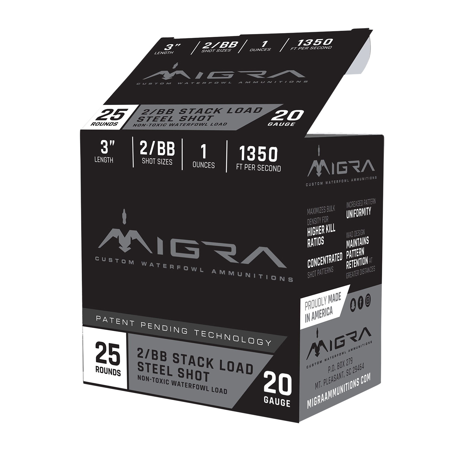 Migra 20 Gauge 3 Inch Steel Shot 1 Oz 4-6 Shot 25 Rounds