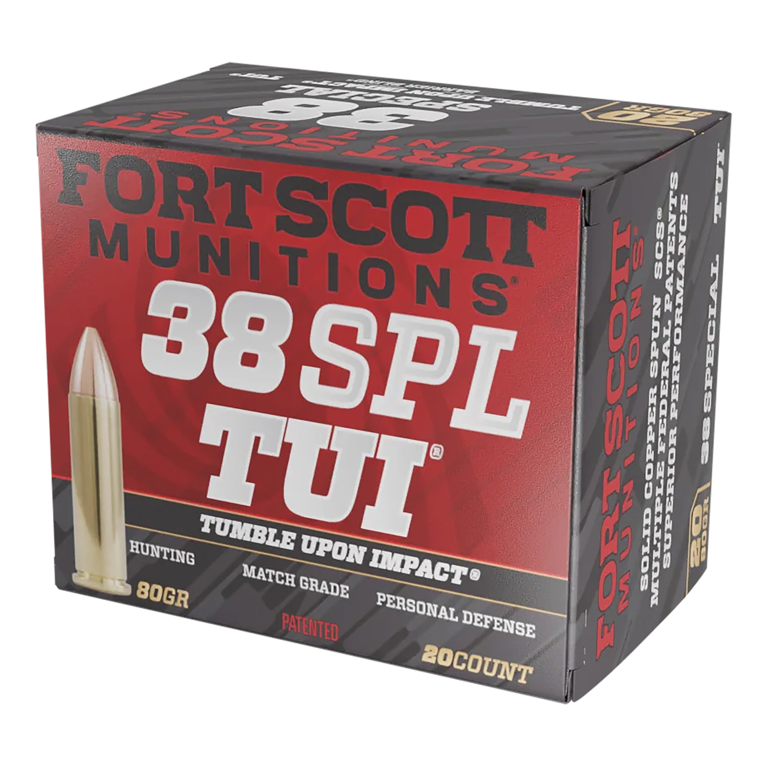 Fort Scott Munitions 38 Special 80 Gr Tui 20-RD