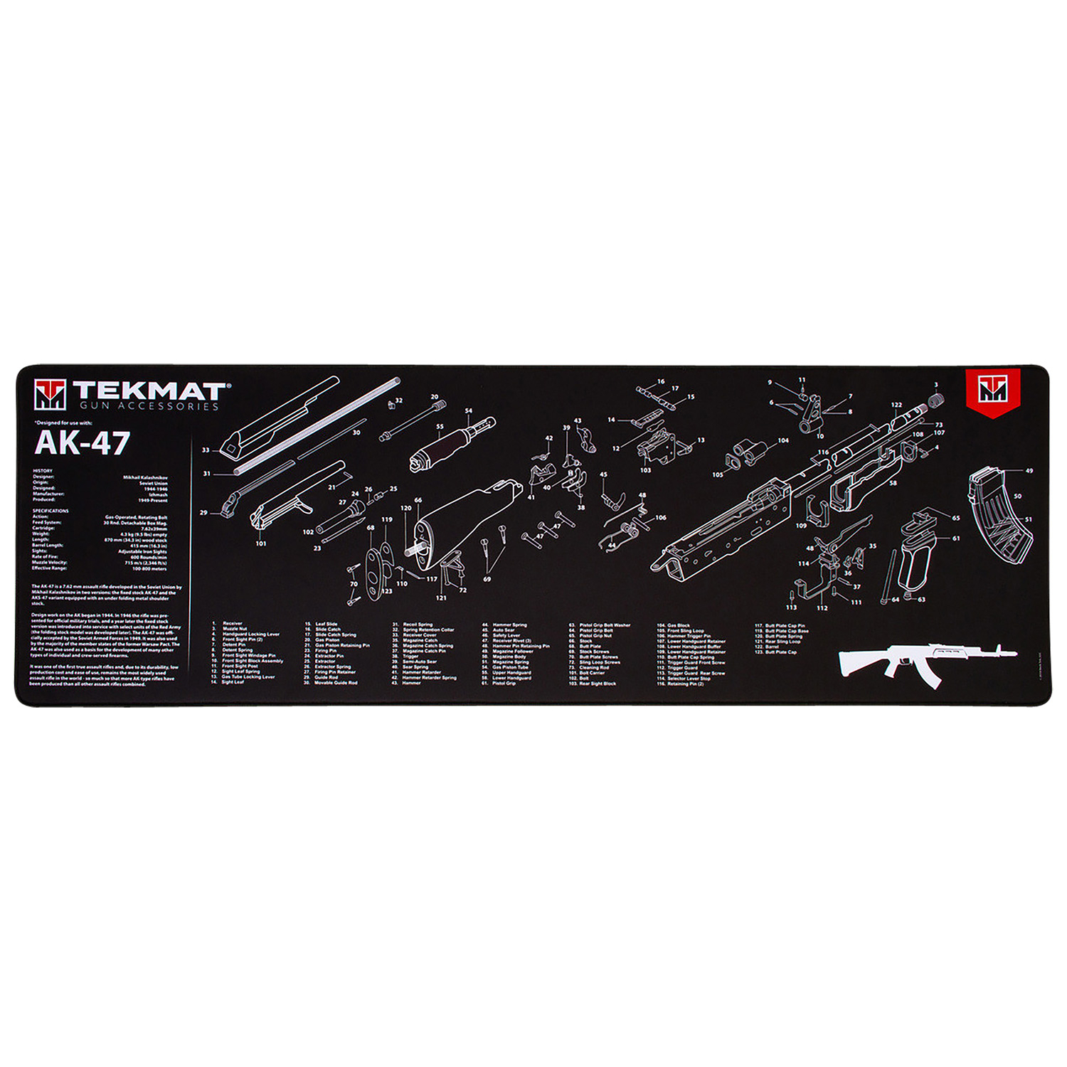 Tekmat Gun Cleaning Mat AK-47 12X36
