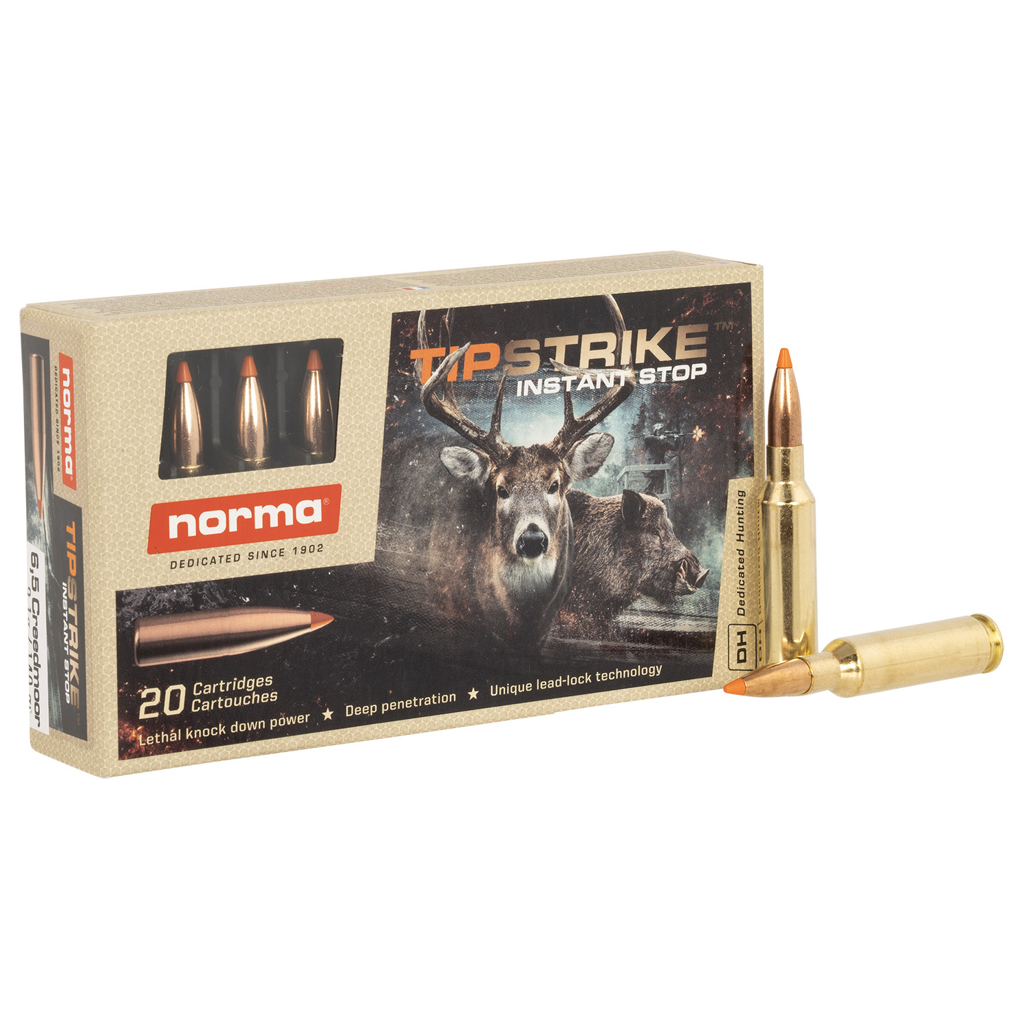 Norma Tipstrike 6.5 Creedmoor 140GR 20RDS Ammo