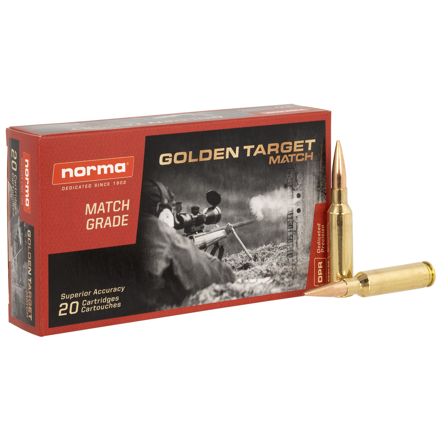 Norma 6.5 Creedmoor 143GR Golden Target Match Bthp 20RDS