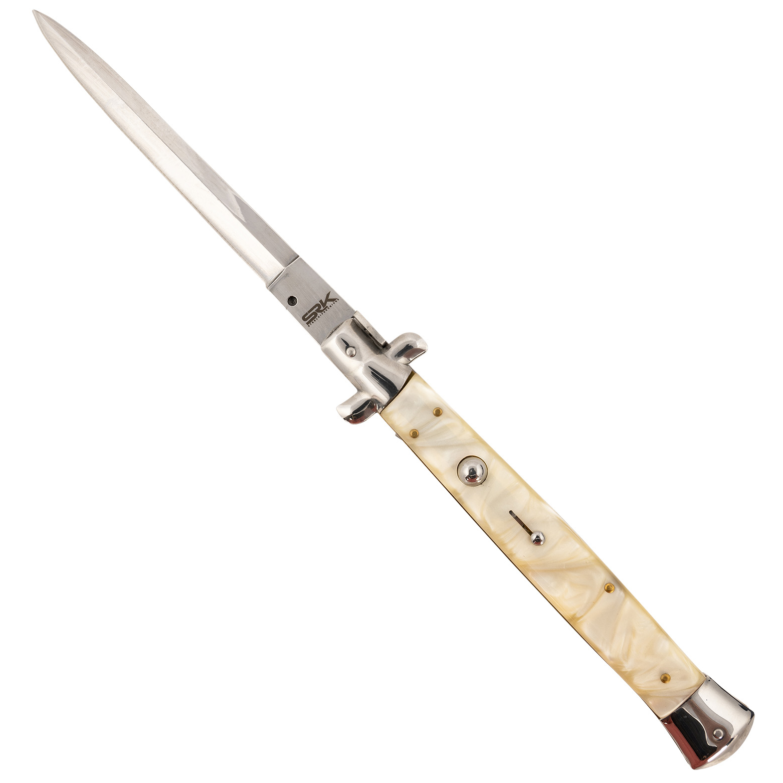 Steel River Knives Spartan 6 Italian Dagger Mother of Pearl Side Open