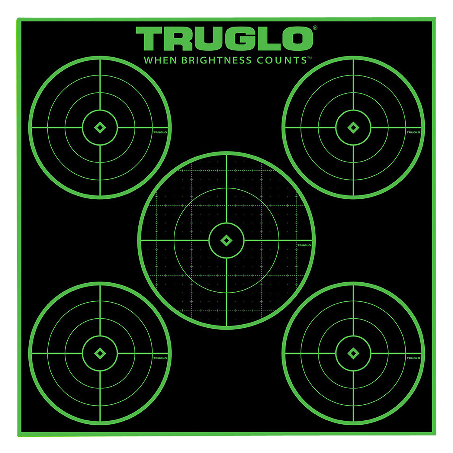 Truglo TG11A25 Tru-see 5-BULL Target 12X12 25PK