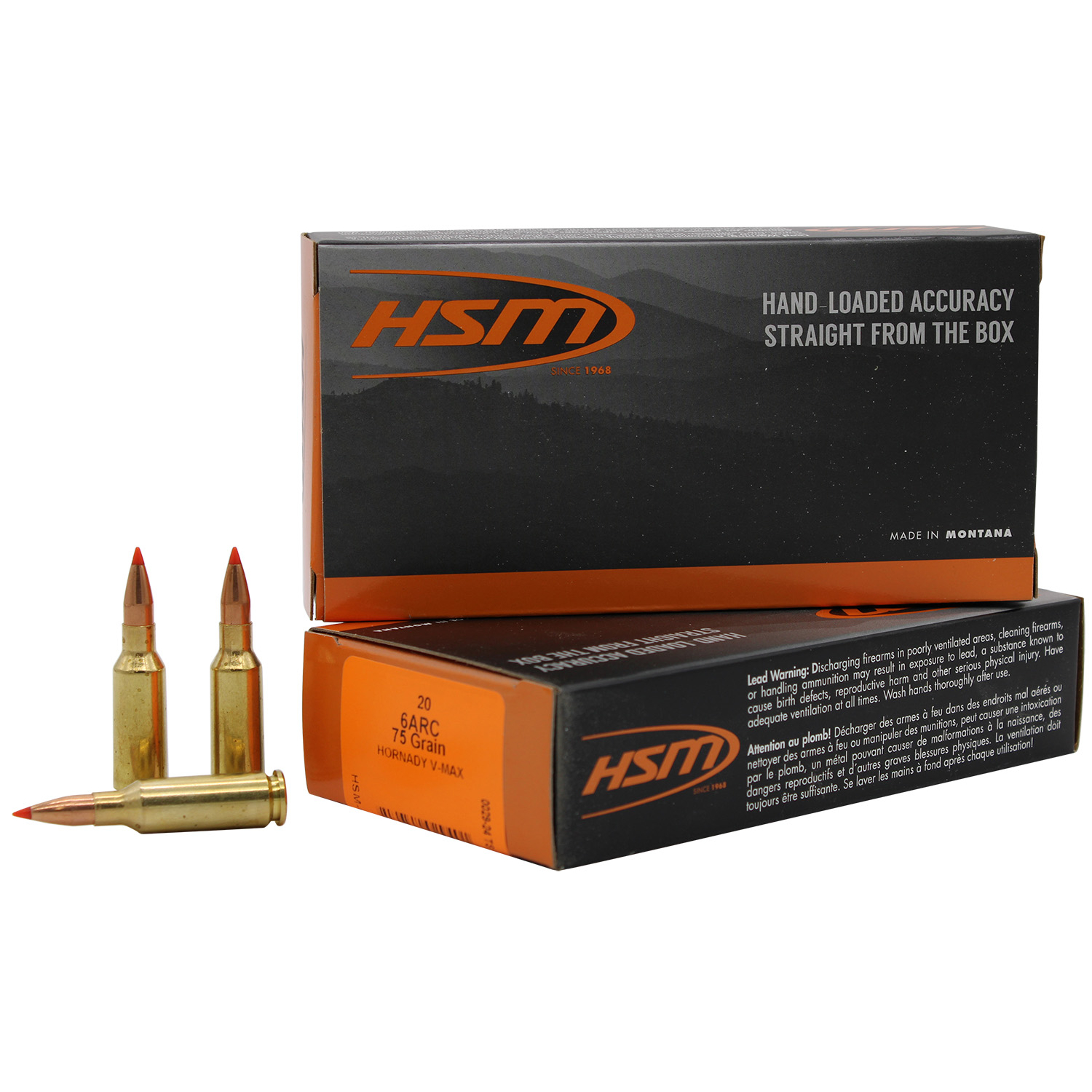 Hsm 6MM Arc 75GR V-max 20RD Box 25 Boxes Per Case
