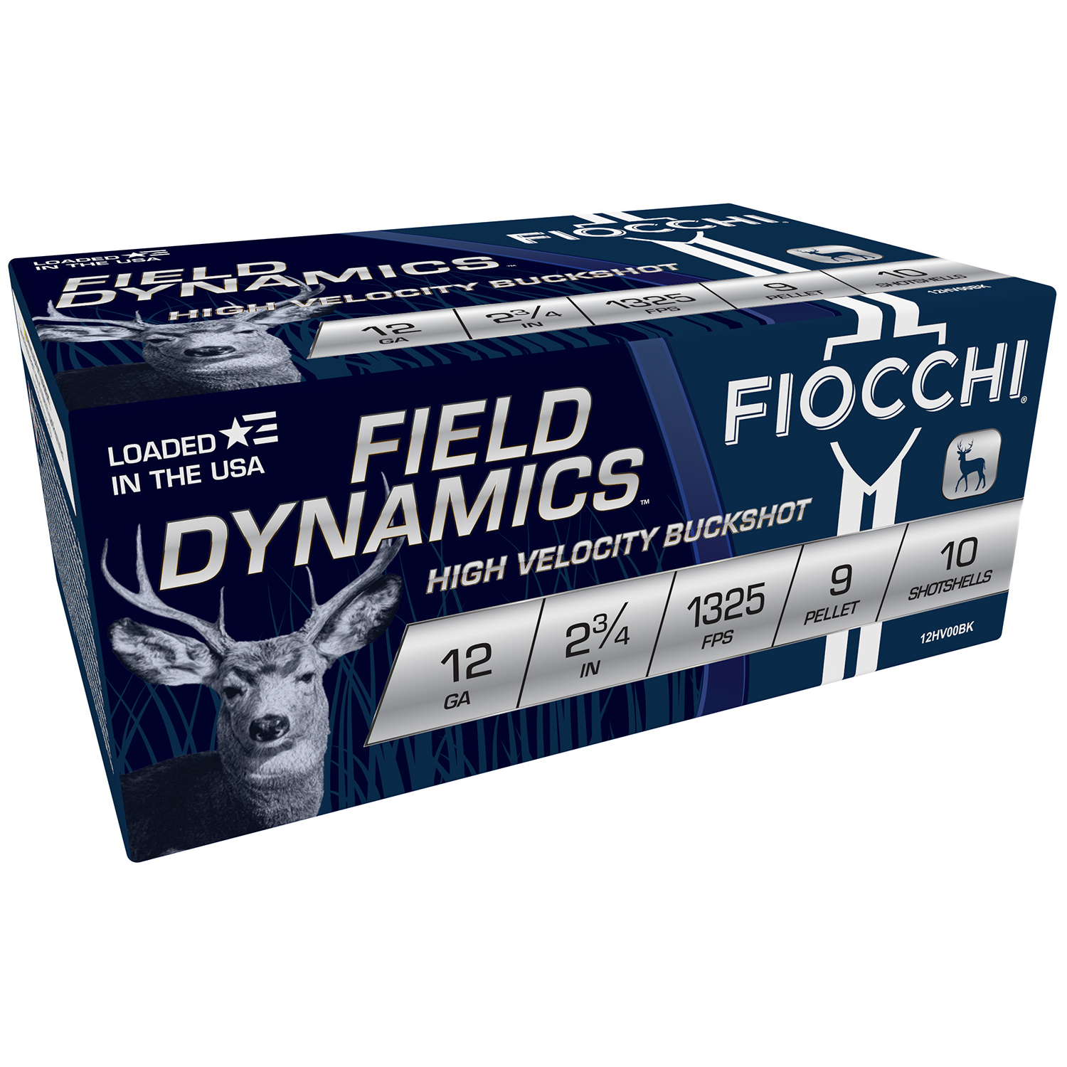 Fiocchi 12HV9P 12 Gauge 2.75 9 Pellets 00 Buck Shot 10/25