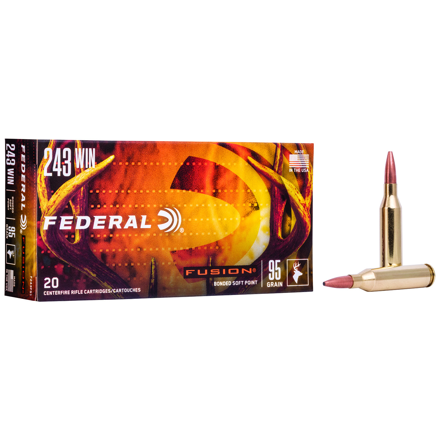 Federal Fusion 243 Win 95GR 20RD Ammo