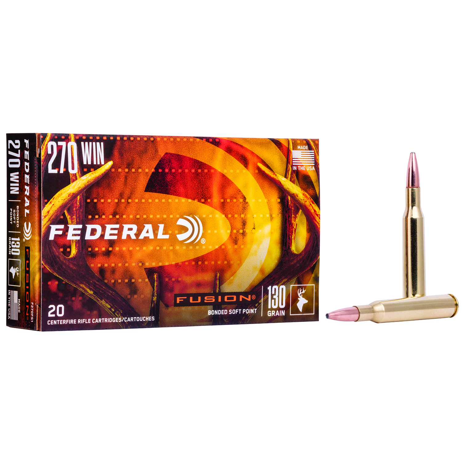 Federal Fusion 270 Win 130GR 20RD 10 Box Case