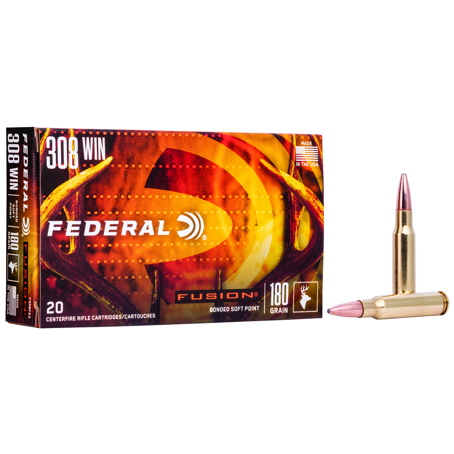 Federal Fusion 308 Win 180GR Rifle Ammo 20RD