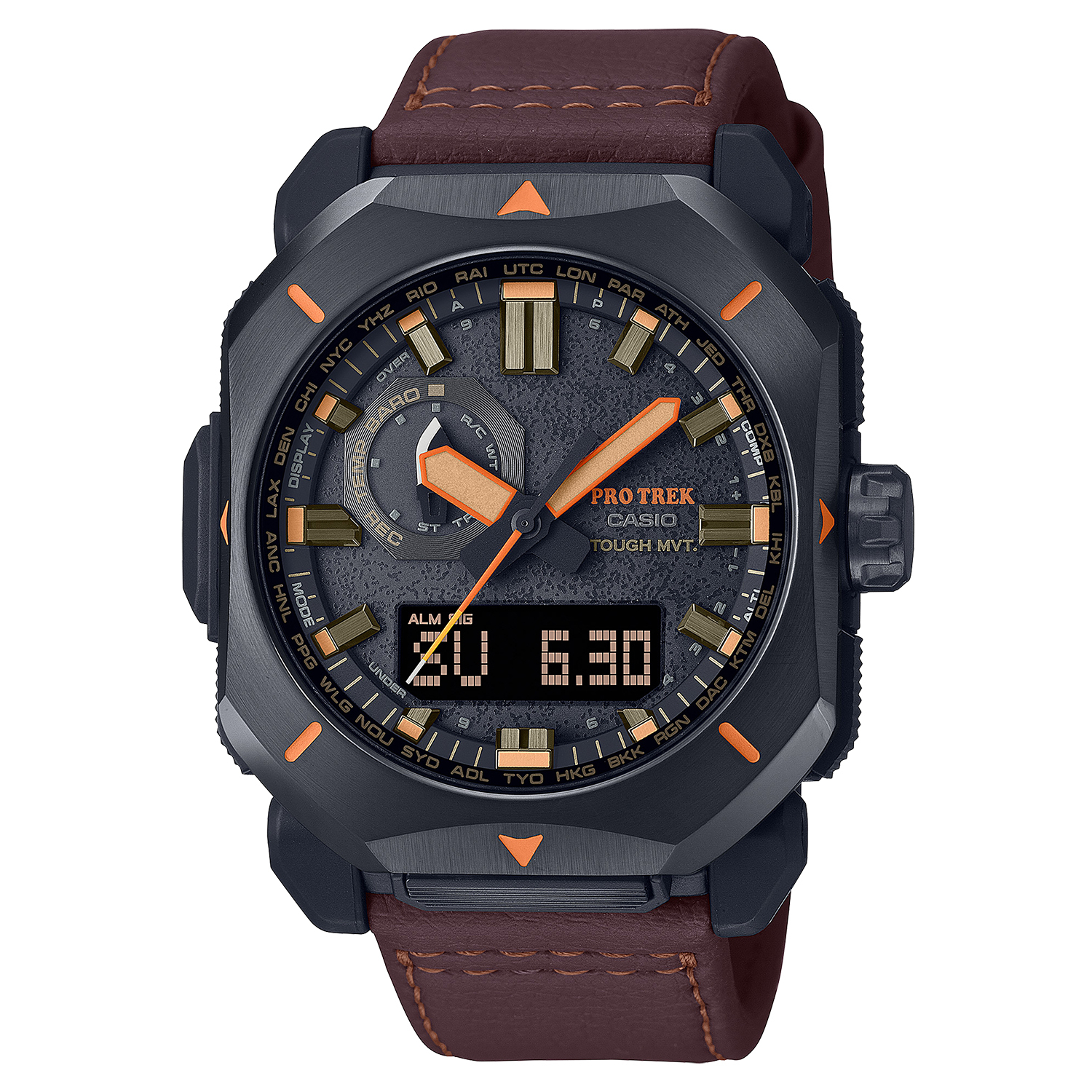Gshock PRW6900YL5 Casio Pro Trek Solar Black/brown