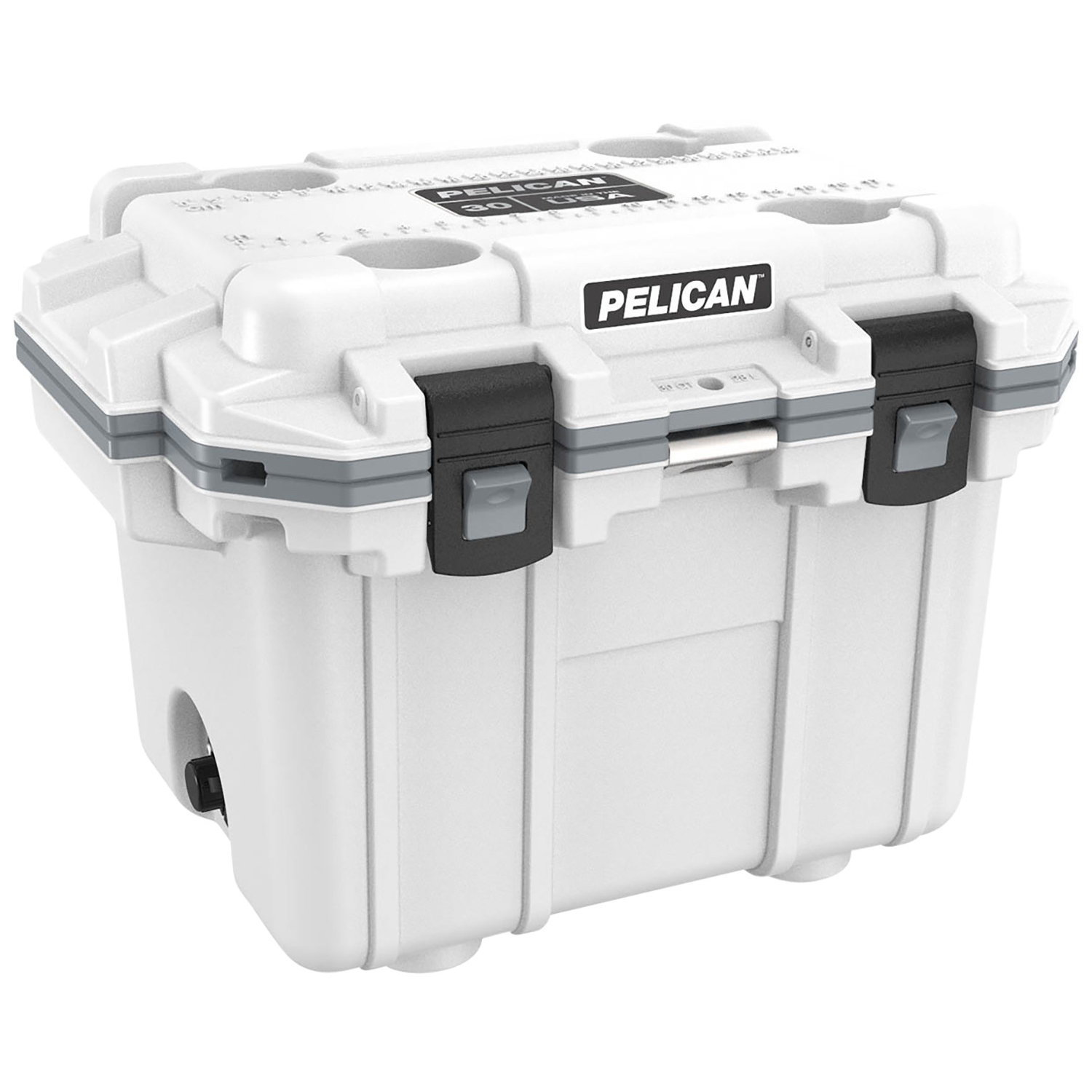 Pelican 30QT Elite Cooler White/grey