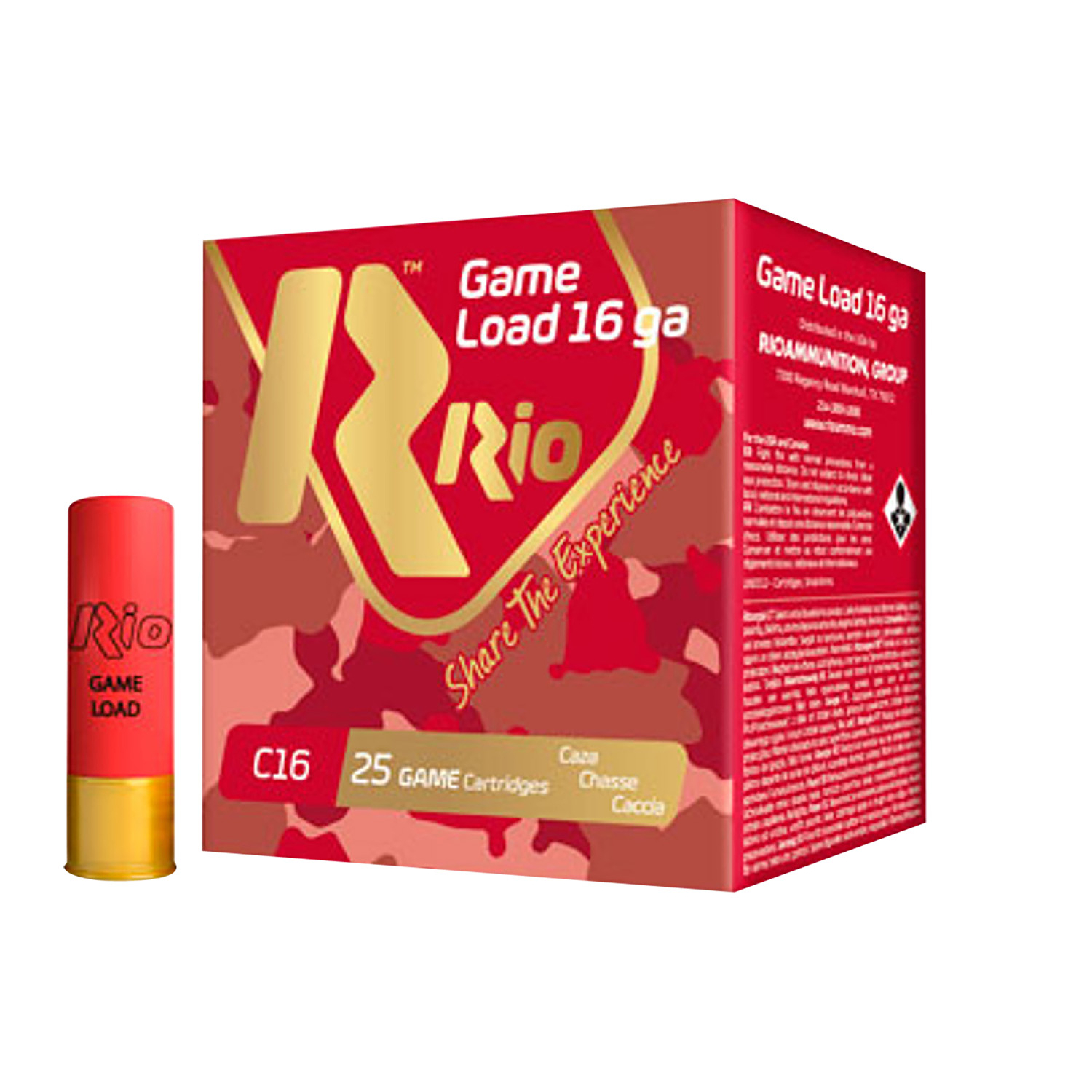 Rio RCHV1675 Game Load 16 Gauge 2.75 1 1/8 Oz 7.5 Shot