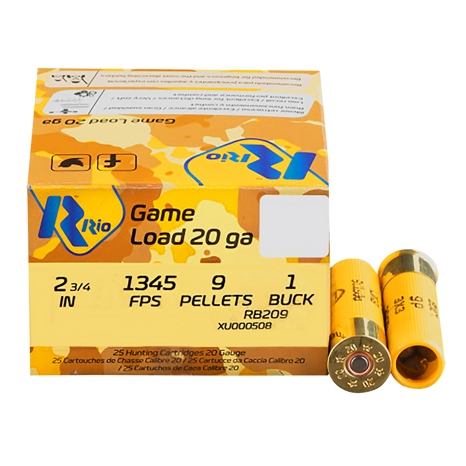 Rio RB209 Royal Buck 20 Gauge 2.75 1 1/8 Oz 0 Buck Shot