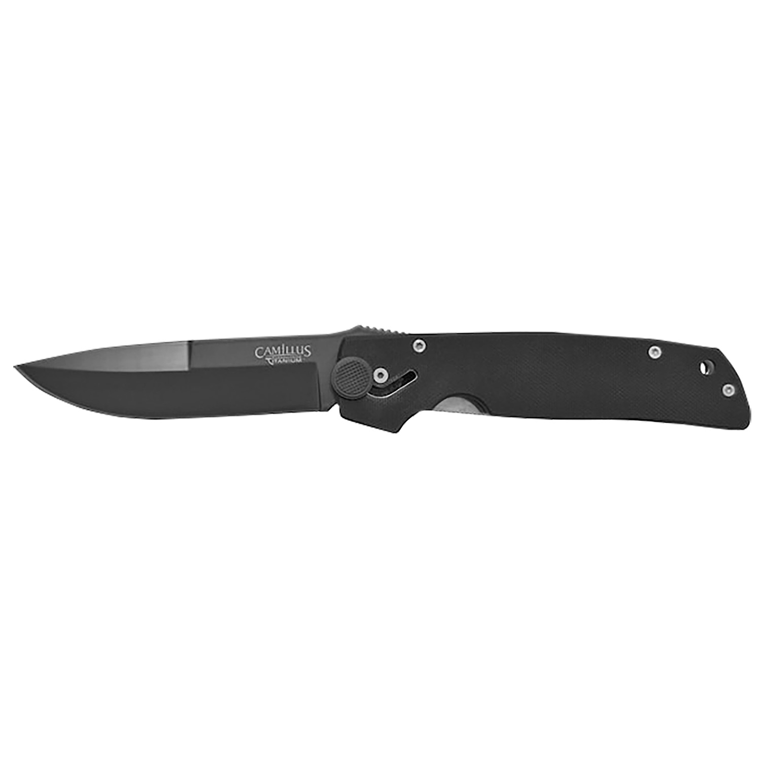 Camillus Cuda 3.75 Black AUS-8 Drop Point Knife
