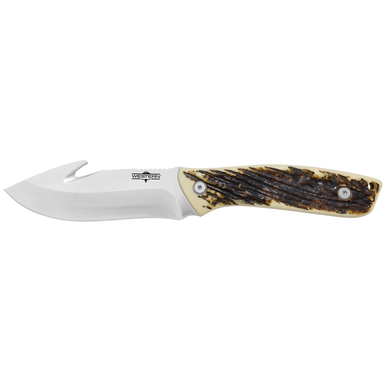 Camillus Western Crosstrail Gut Hook 4.25 Antler Handle
