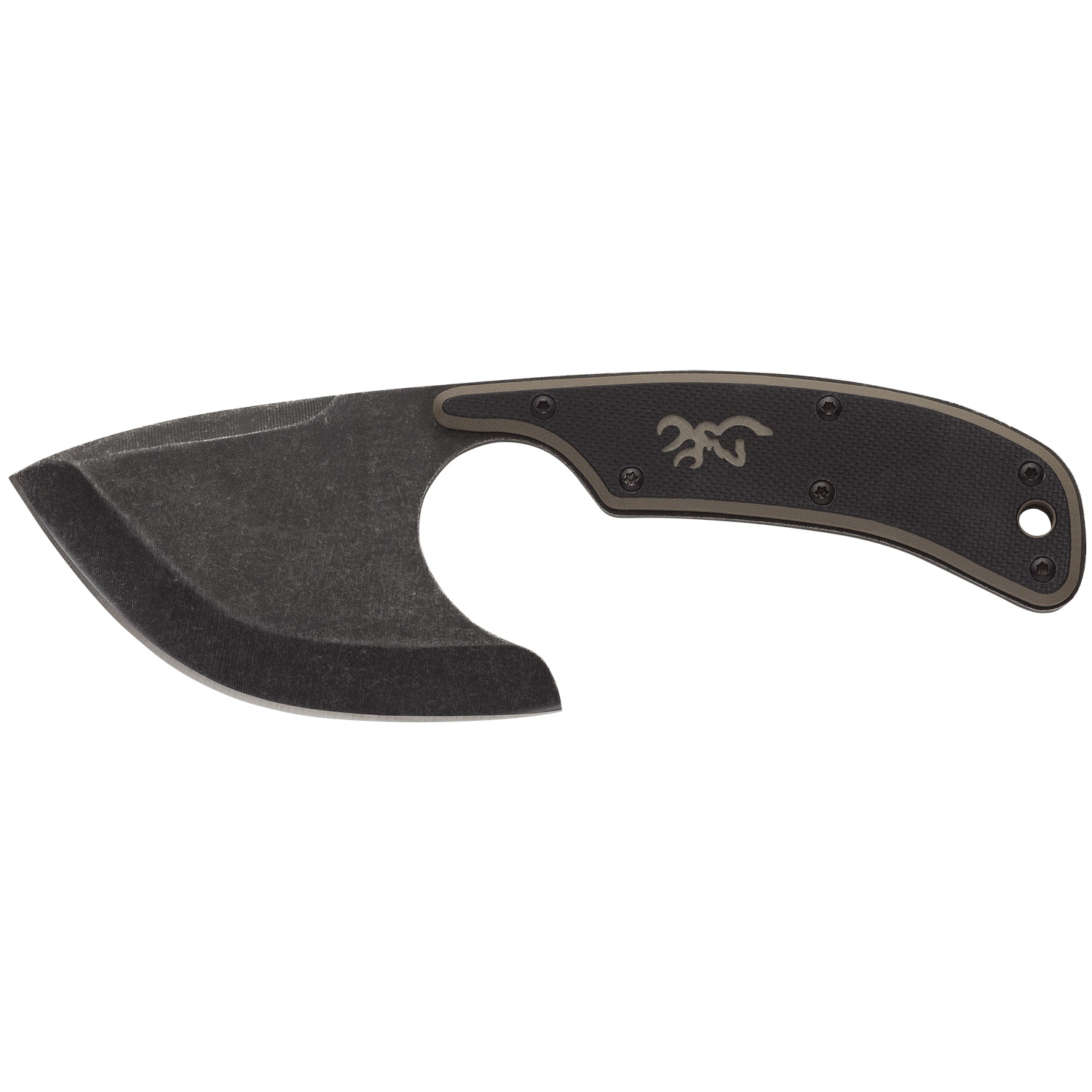 Browning Cutoff Skinner Knife 2.5 Blade Black/tan G10 Handle