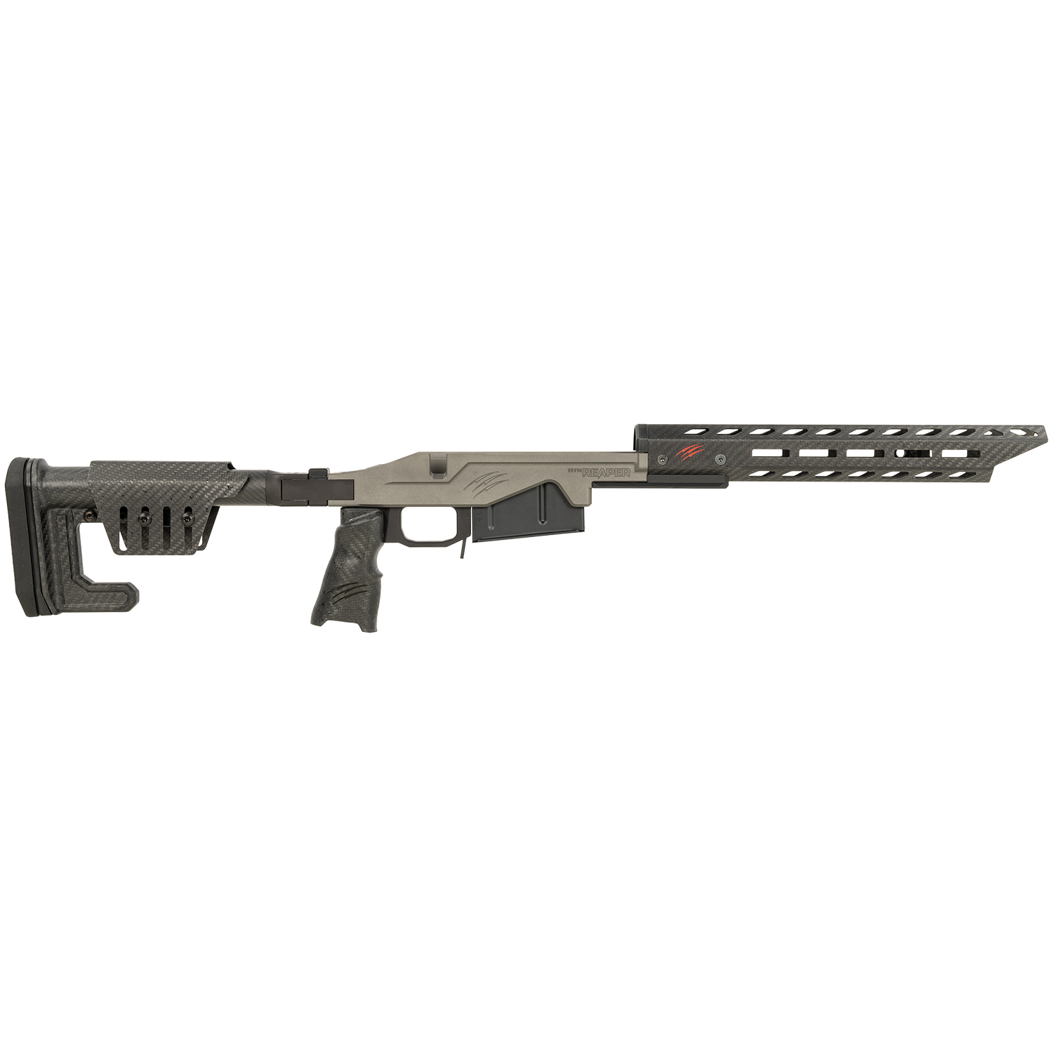 Fierce Lachstu Long Action Chassis Kit Tungsten Gray