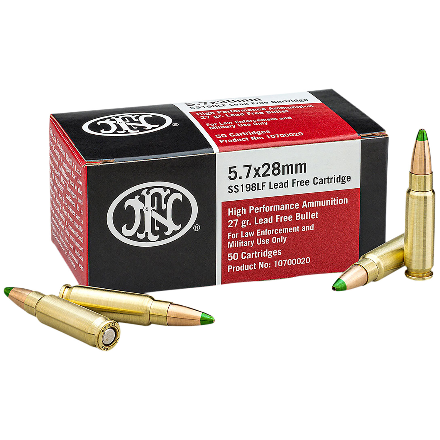 Fn 10700020 5.7X28MM 27GR Jacketed Hollow Point 50/40