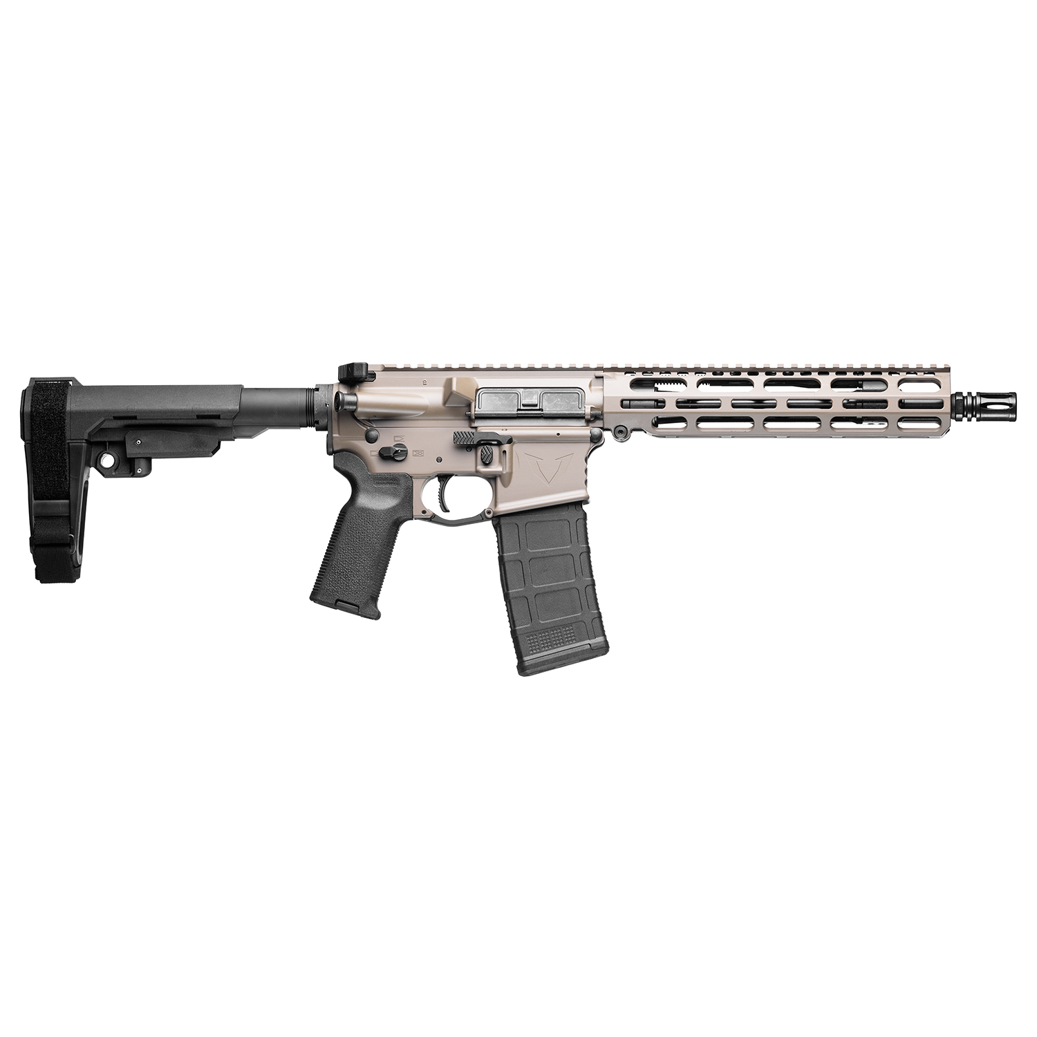 Vktr VK-1 5.56 Nato 10.5 Pistol With SBA3 Brace - Flat Dark Earth