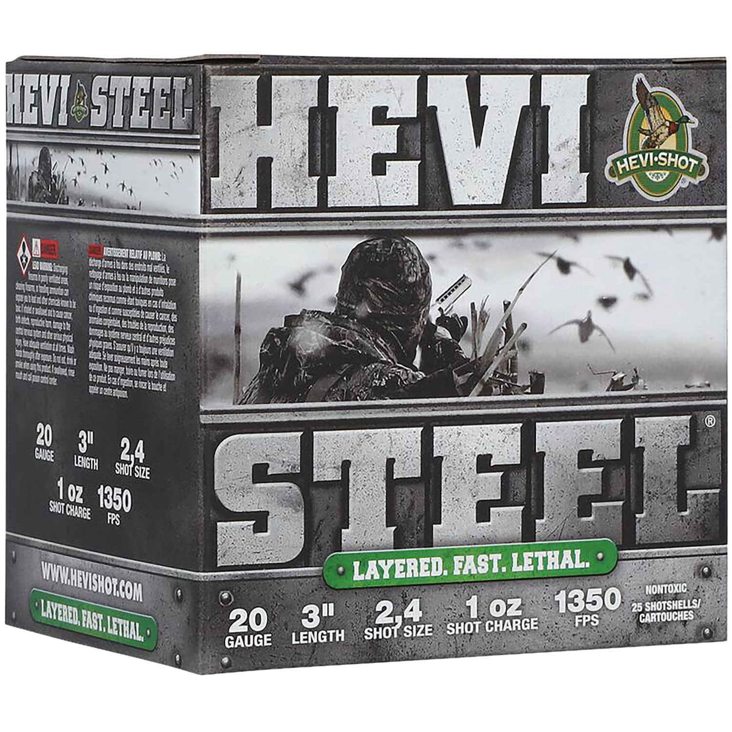 Hevi-steel 20GA 3 1OZ 2 & 4 Shot Ammo 25RD
