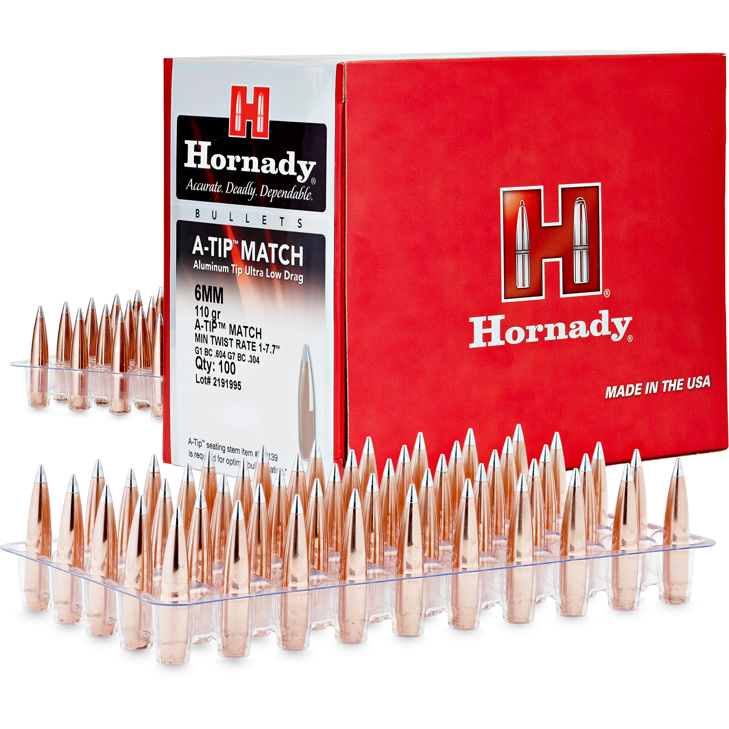 Hornady 245312 6MM .243 110GR A-tip Match 500/6