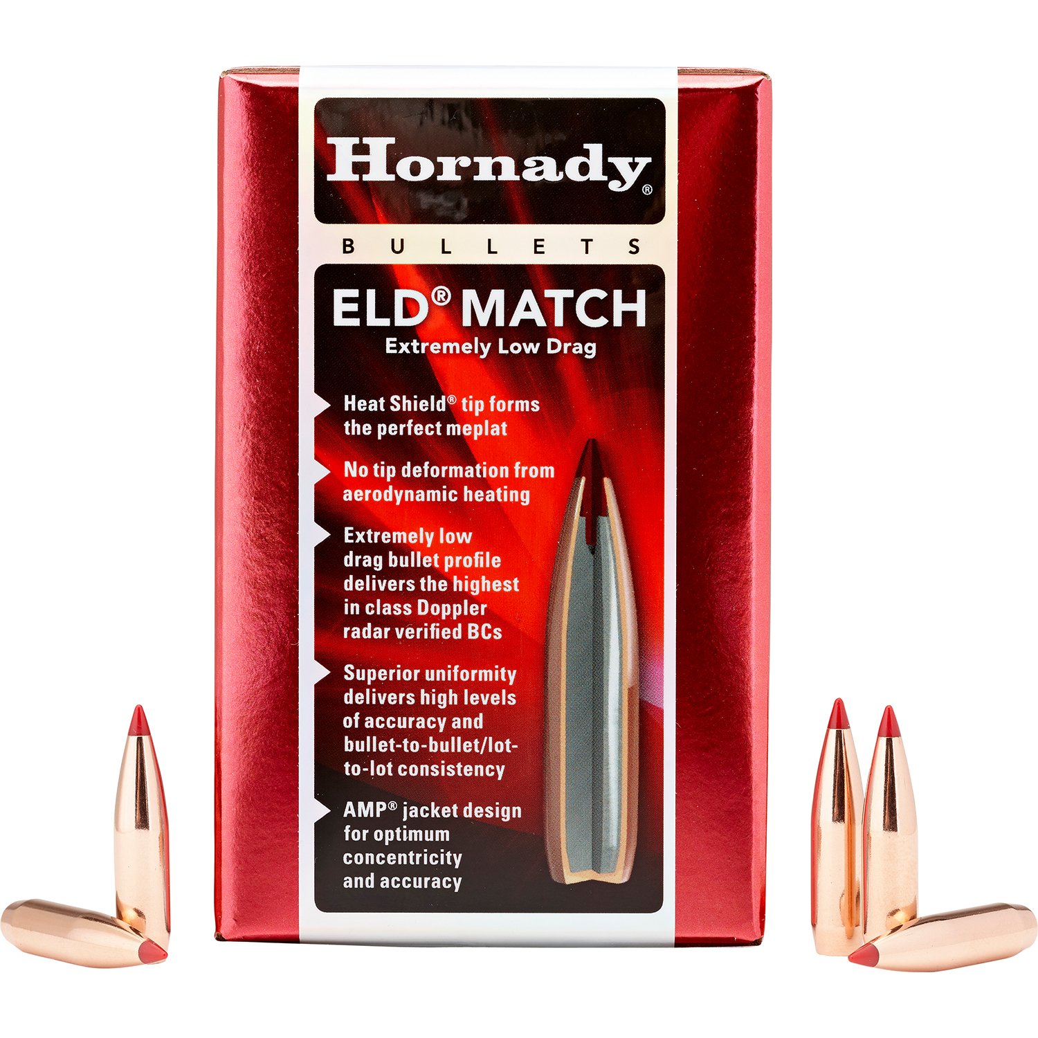 Hornady 6.5MM .264 140GR Eld Match 500CT 6BX/CS