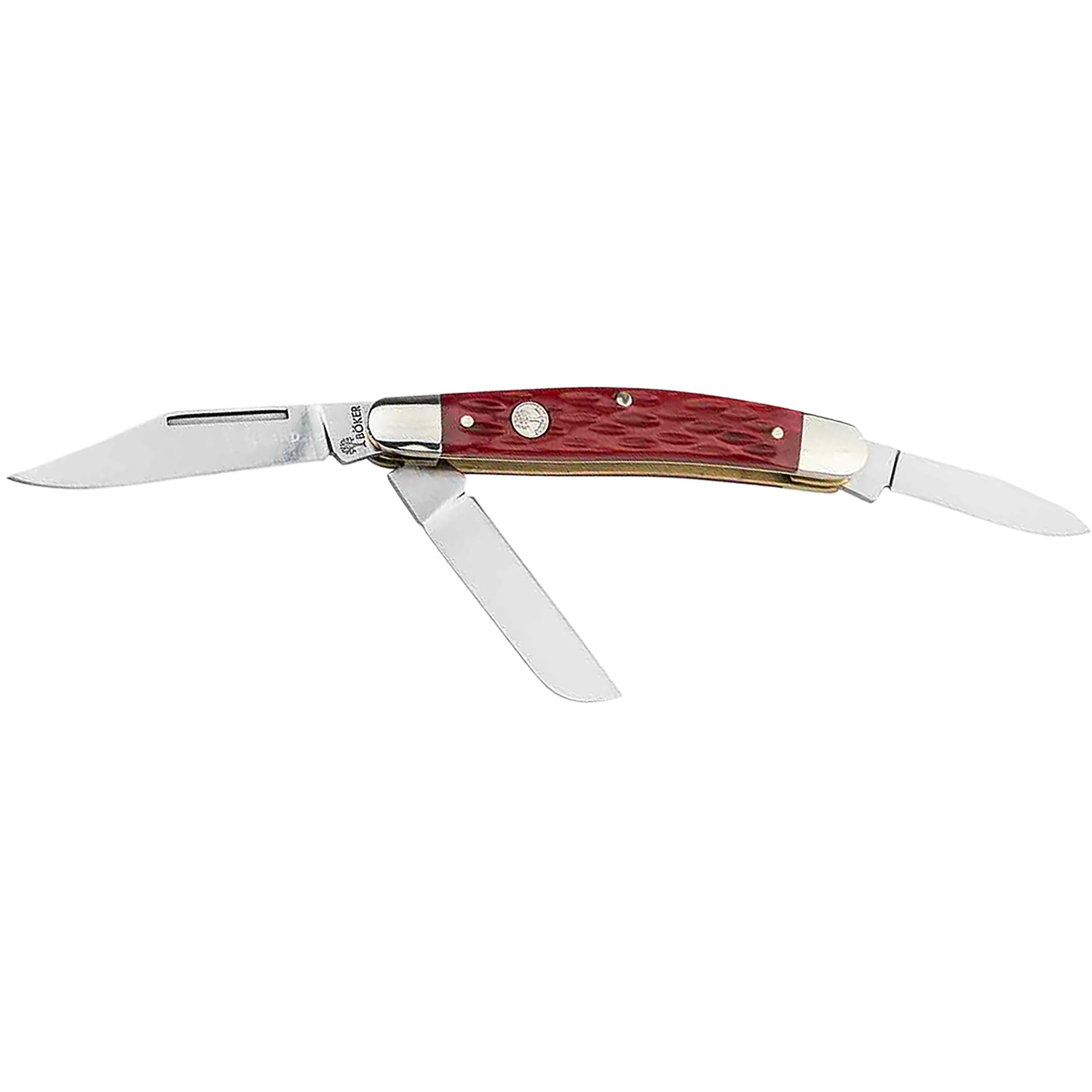 Boker 110855 Traditional Series Medium Stockman Jigged Red