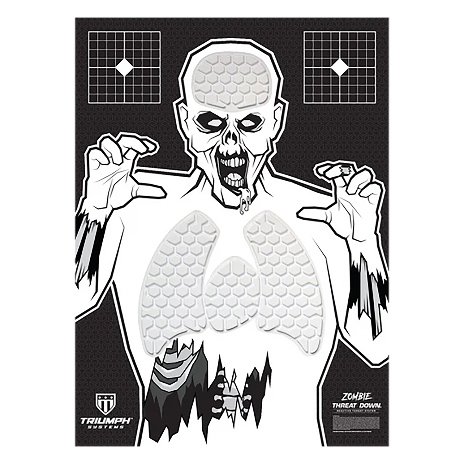 Triumph Threat Down Reactive Splatter Target Zombie 30H X 22W