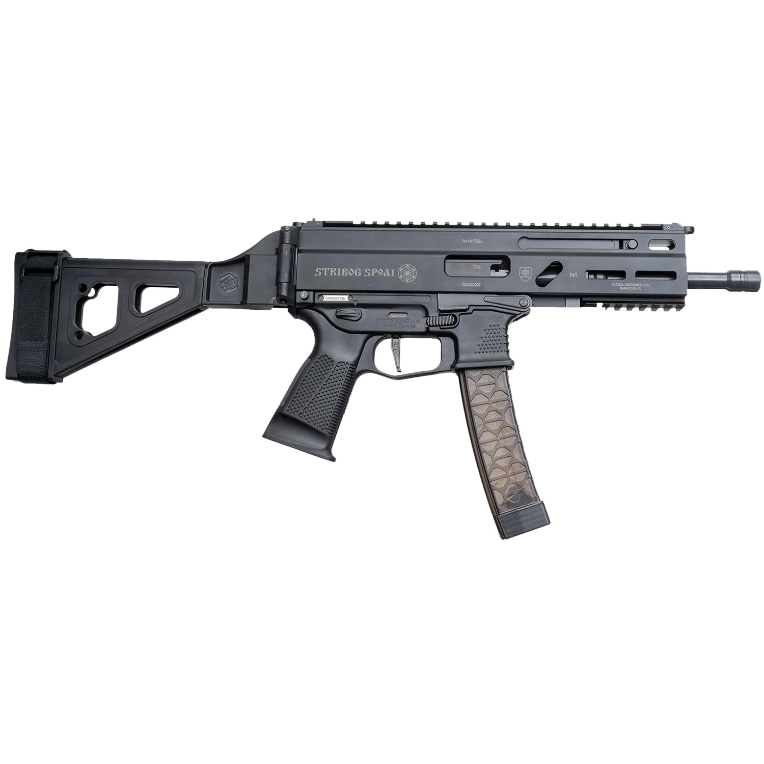 Grand Power Stribog SP9A1 9MM 30+1 Sub Pistol With Brace