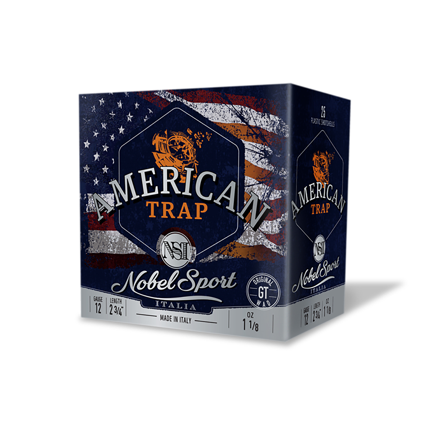 Nsi ANS121FSC8 American Trap 12 Gauge 2.75 1 1/8 Oz 8 Shot