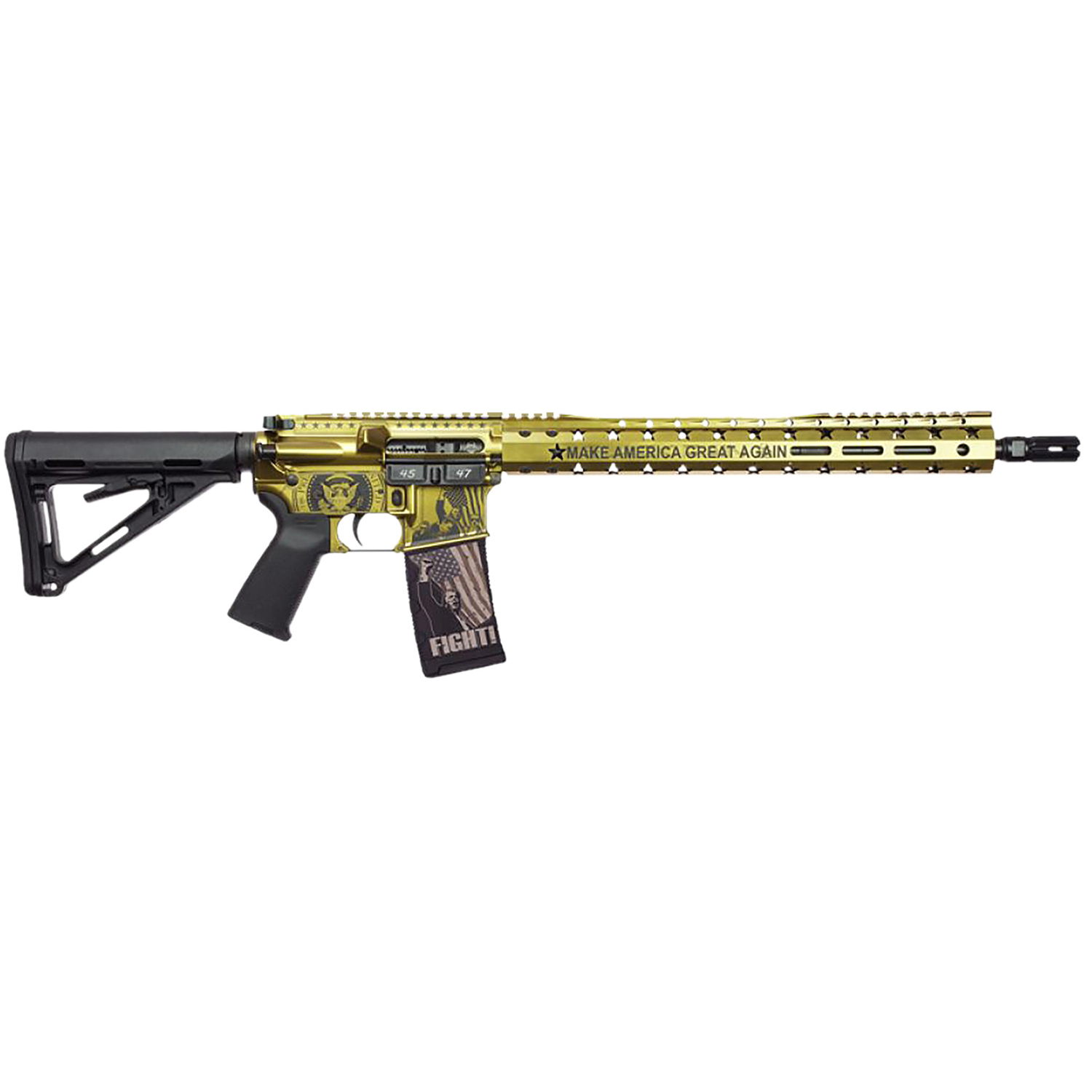 Black Rain Ordnance SPEC15 5.56 Nato 16 30RD Trump Gold Rifle