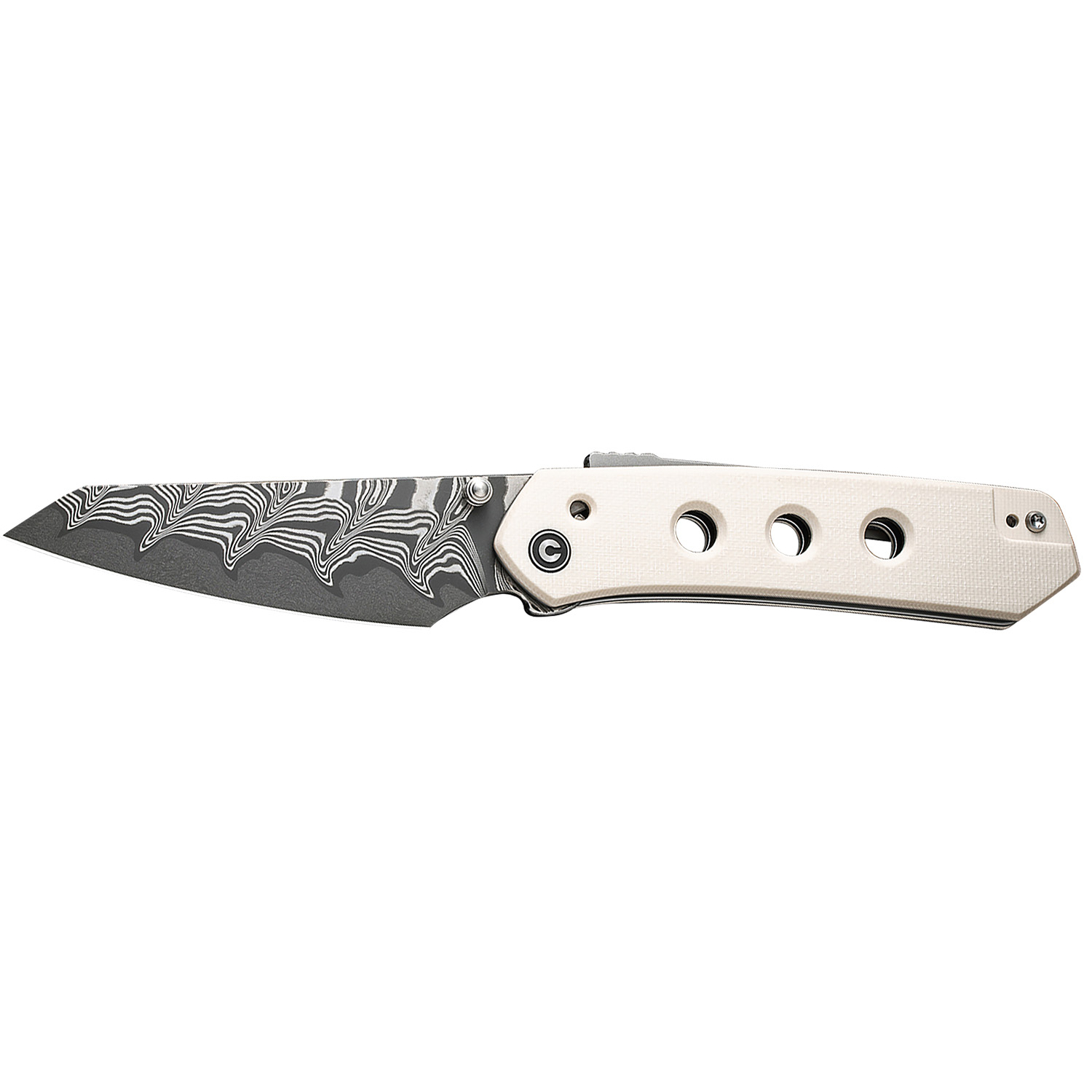 Civivi Vision Fg 3.54 Ivory G-10/DAMASCUS Blade Knife