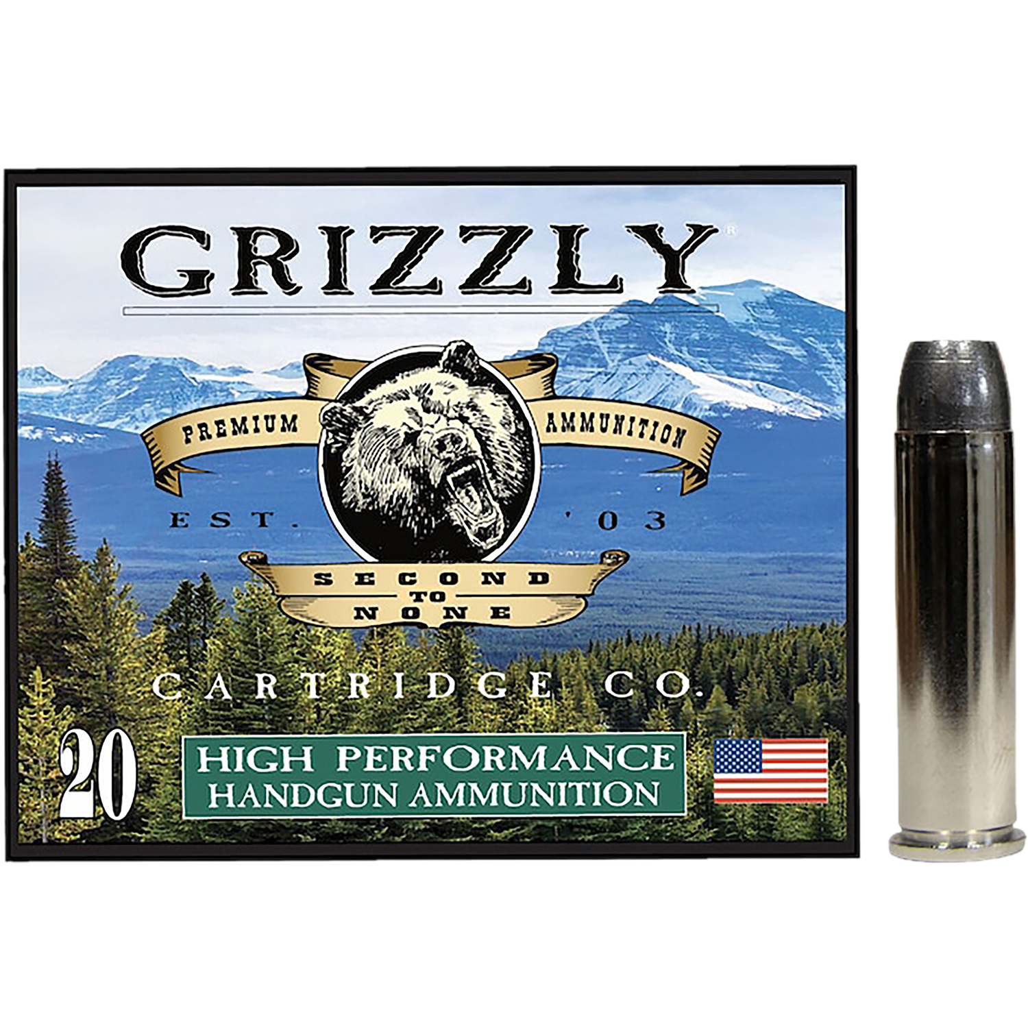 Grizzly GC357M12 357MAG 180GR Wide Flat Nose Gas Check 20/10