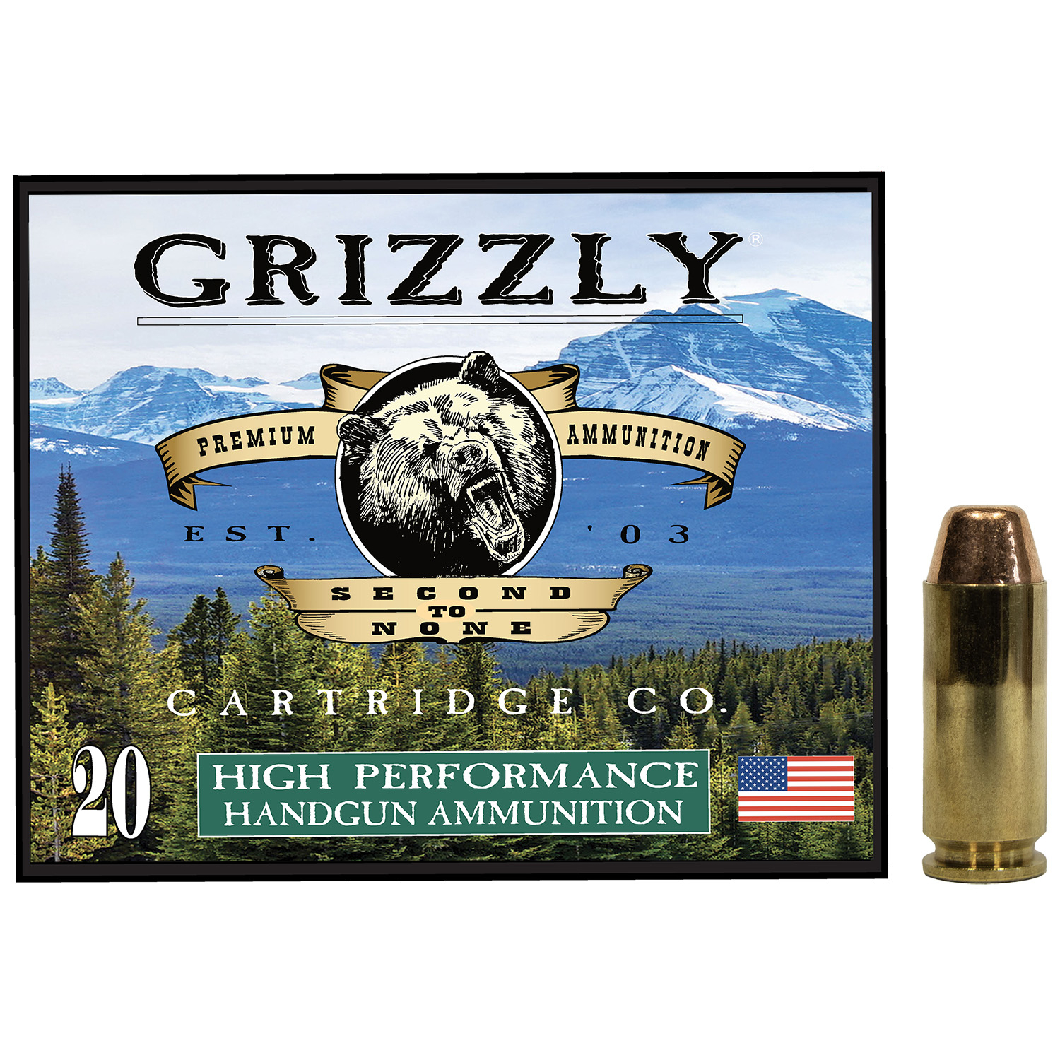 Grizzly GC10CM2 10MM Auto 200GR Full Metal Jacket Flat Point 20/10