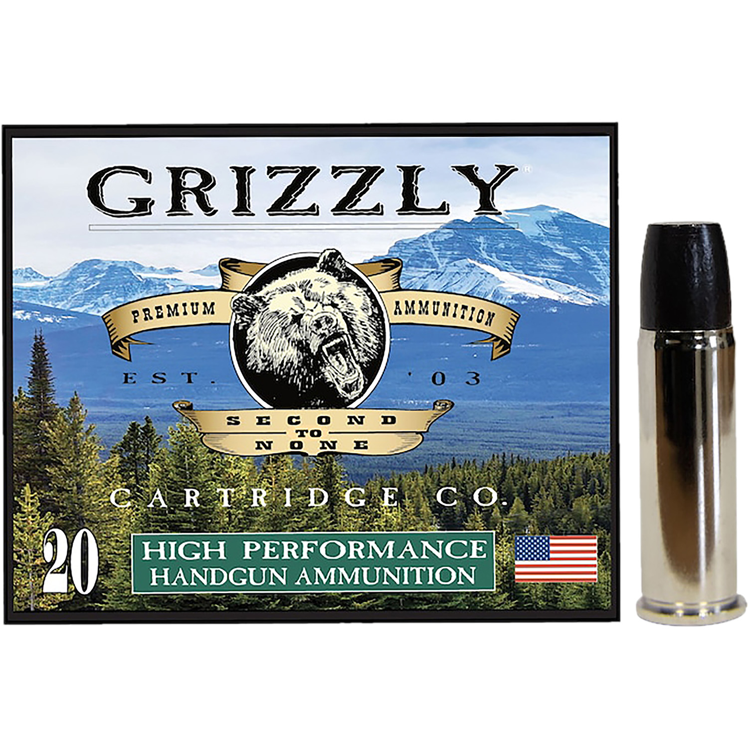 Grizzly Ammo (rintoul) .44 Magnum 355gr – 20rd