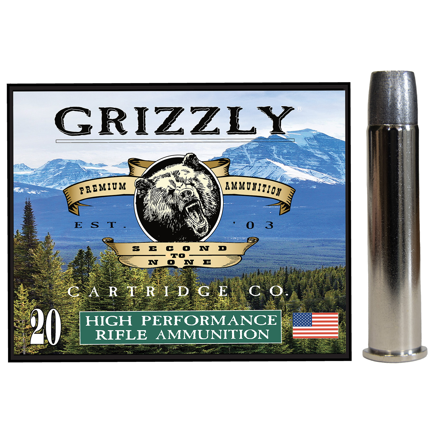 Grizzly GC45/70+P4 45-70 Gov 405GR Bonded Flat Point 20/10
