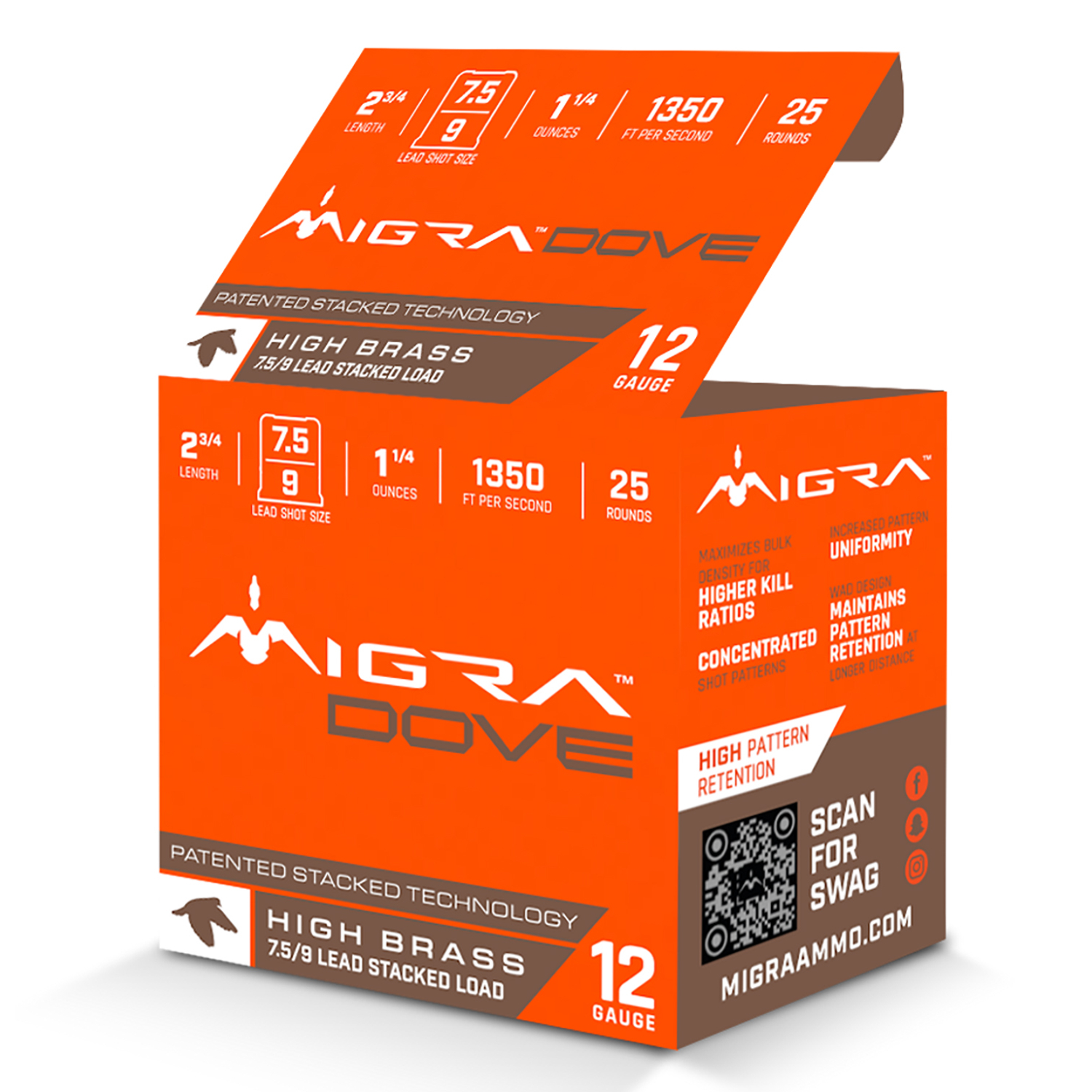 Migra M12UD759 12G 2 3/4 1 1/4OZ 25/10 Dove Shot