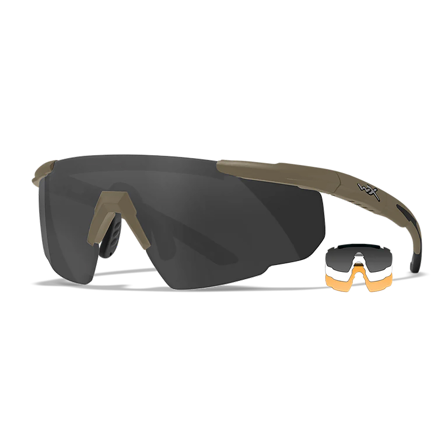 Wiley X 308T Saber Advanced Smoke Gray/clear/light Rust Matte Tan