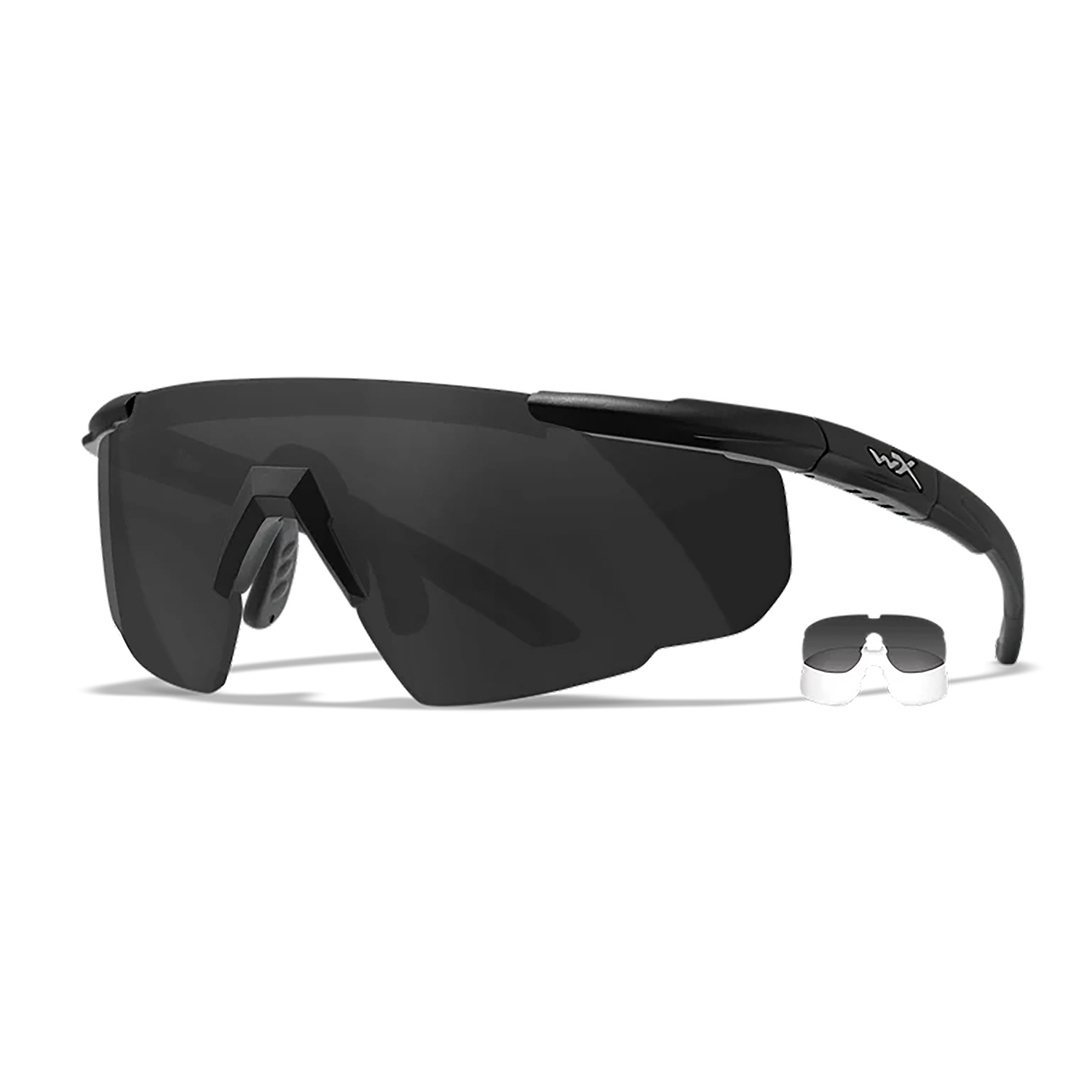 Wiley X 315 Saber Advanced Smoke Gray Clear Lens Black Frame