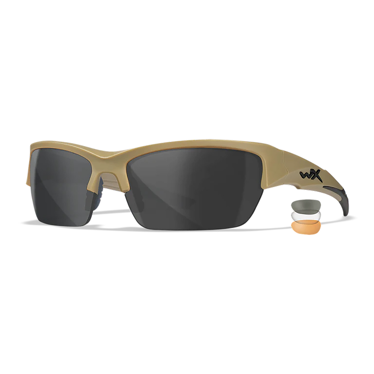 Wiley X CHVAL06T Valor Smoke Gray/clear/light Rust Matte Tan