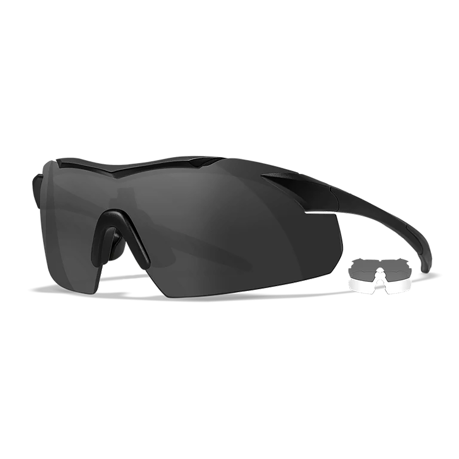 Wiley X 3501 Vapor Smoke Gray Clear Matte Black Eyewear