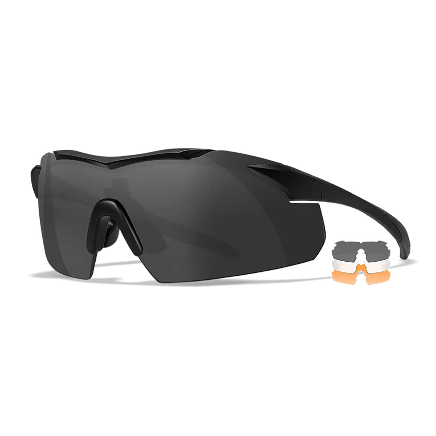 Wiley X Vapor Eyewear - Matte Black - Smoke Gray/clear/light Rust