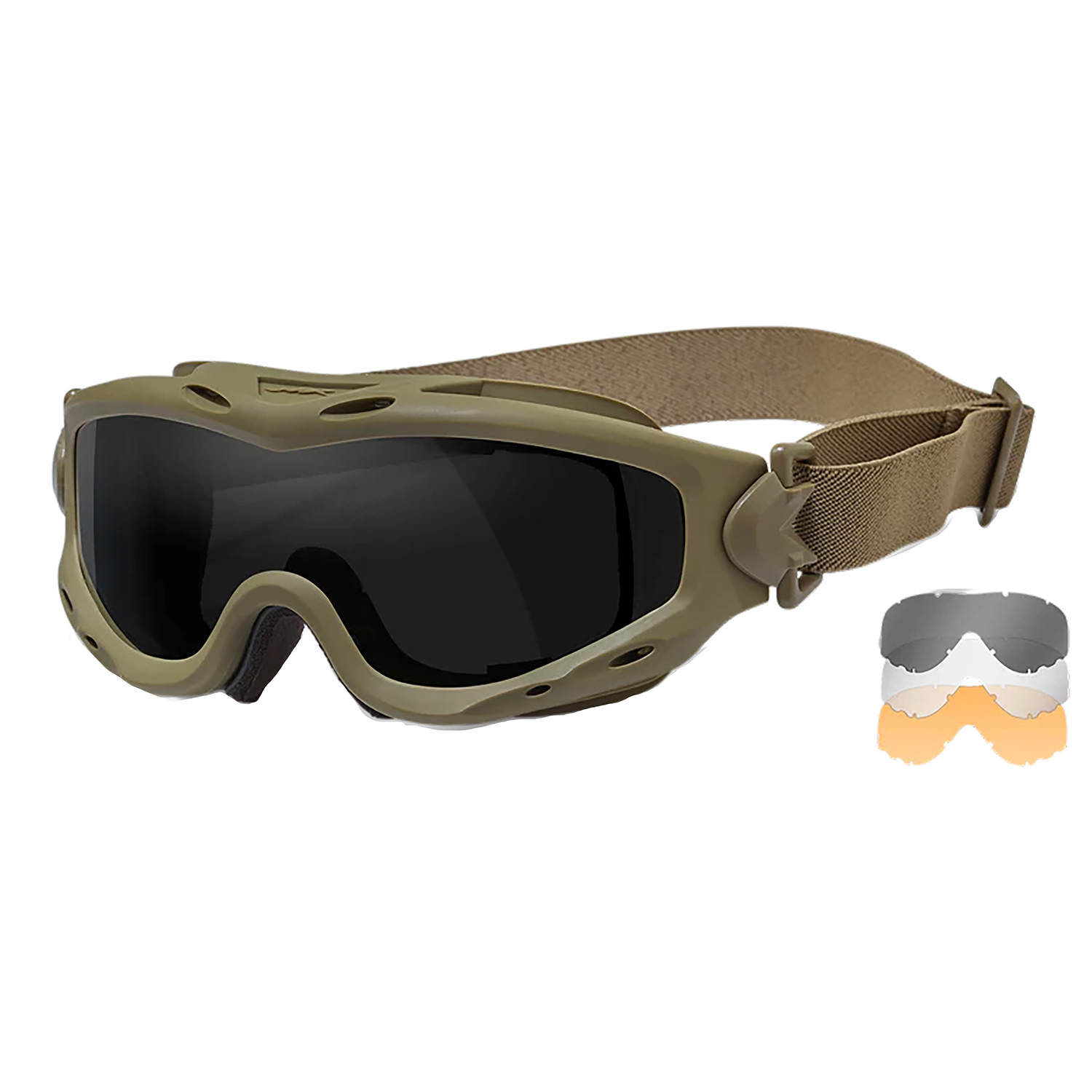 Wileyx SP293T Spear Goggle Tan Smoke Gray Clear Light Rust