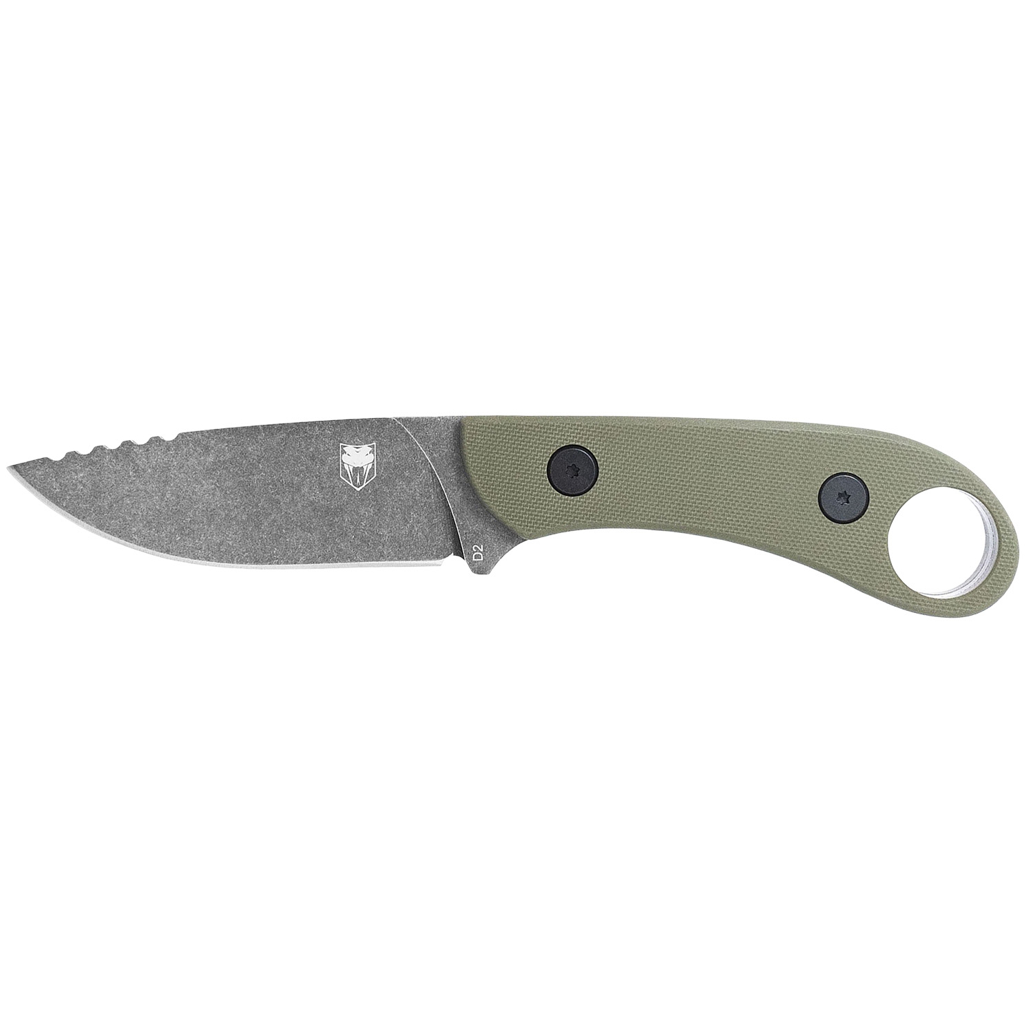 Cobratec D2 Skinner Fixed Blade 3.5 Full Tang Od Green G10