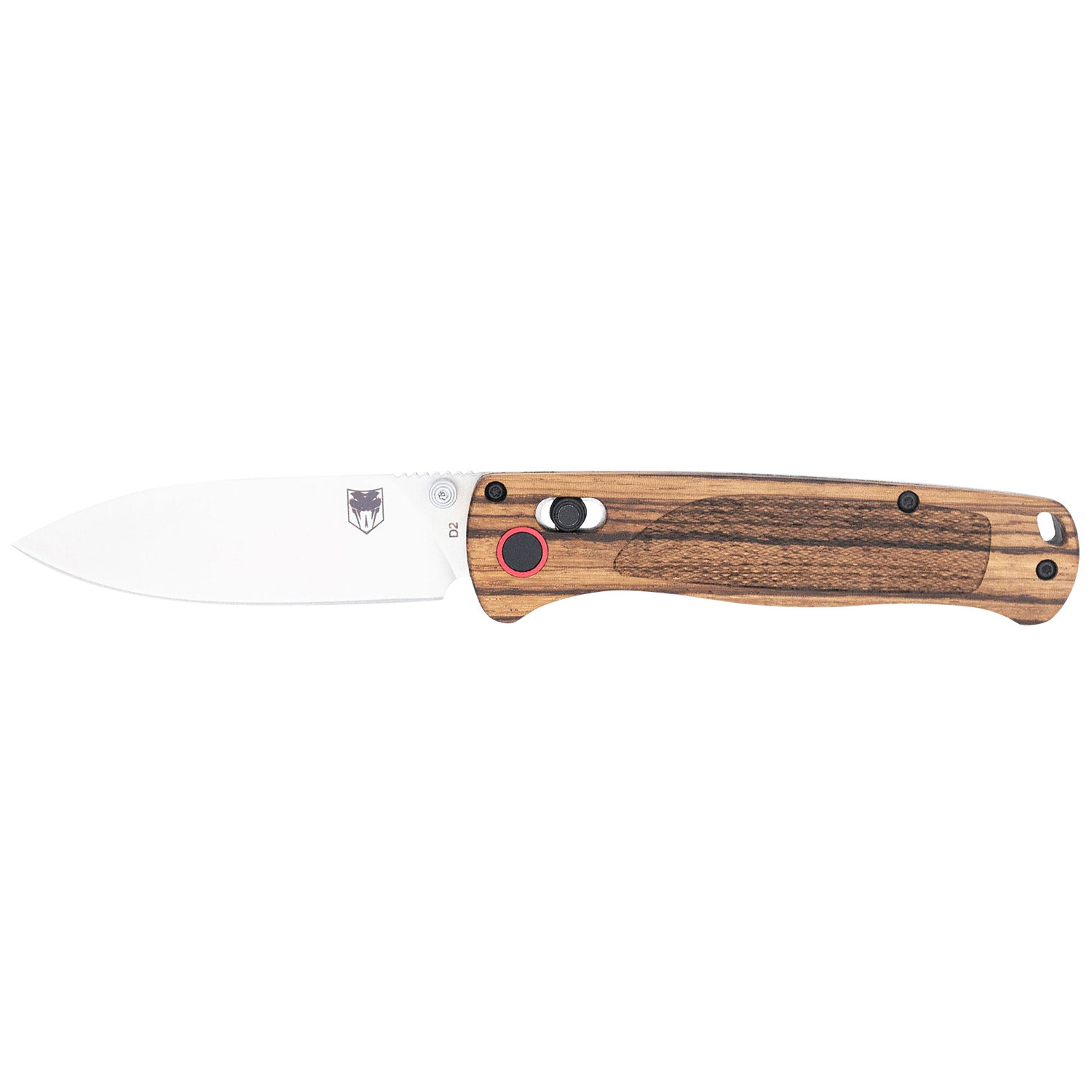Cobratec Zebrawood Folder 3 D2 Steel Bar Lock Drop