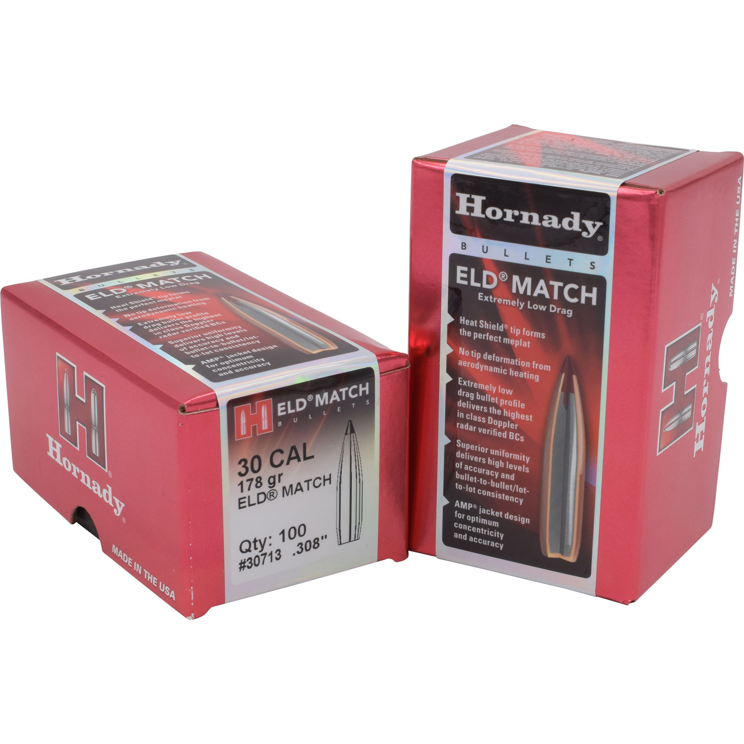 Hornady 30 Cal .308 178 Gr Eld Match 100 Rounds