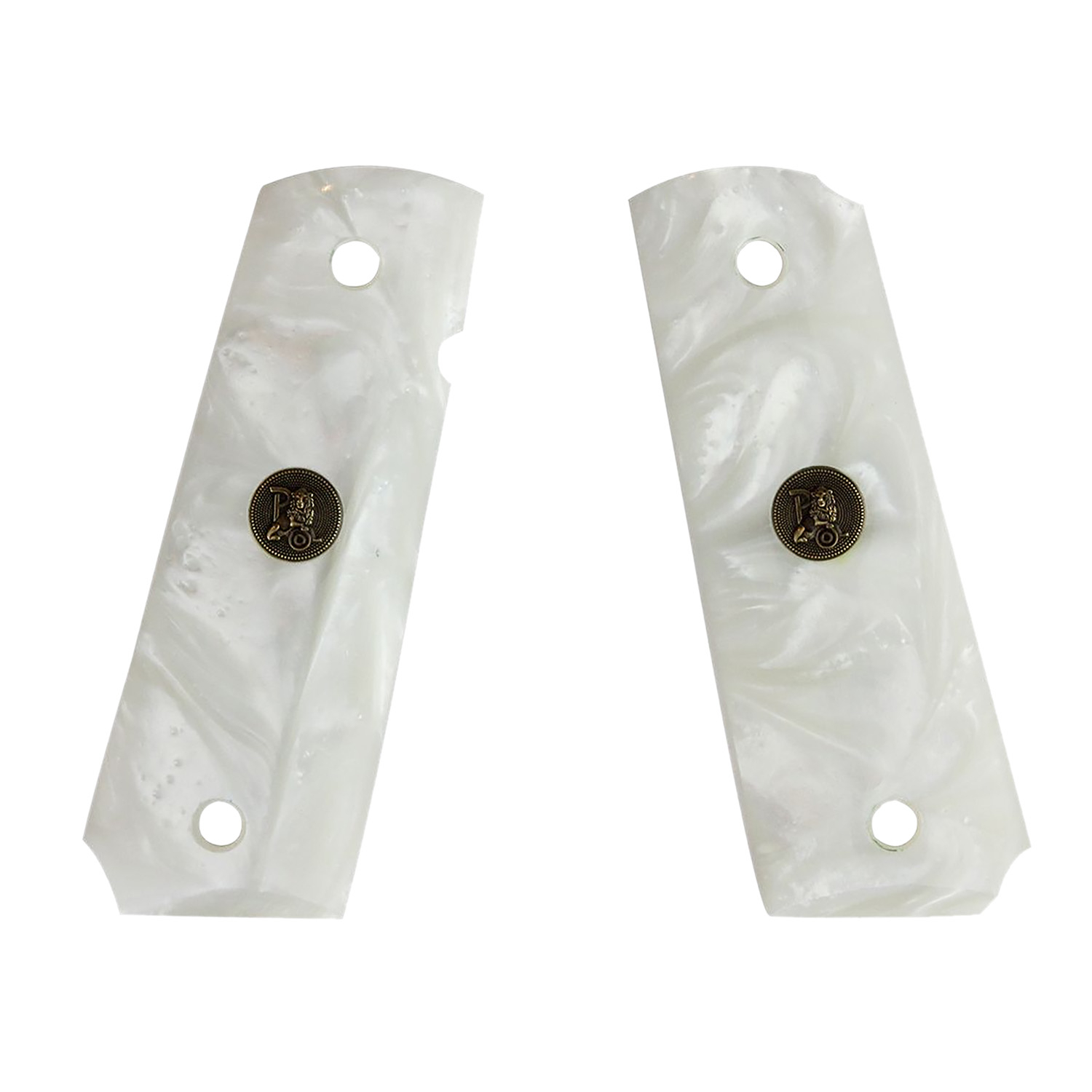 Pachmayr 1911 Grips Custom White Pearl Smooth