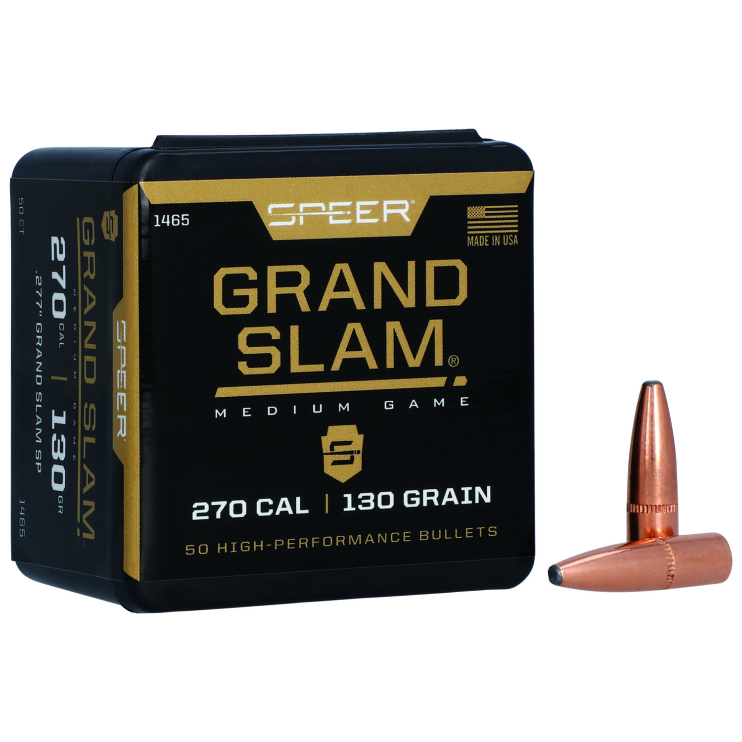 Speer Grand Slam 270 Caliber .277 130 Gr Soft Point 50 Box