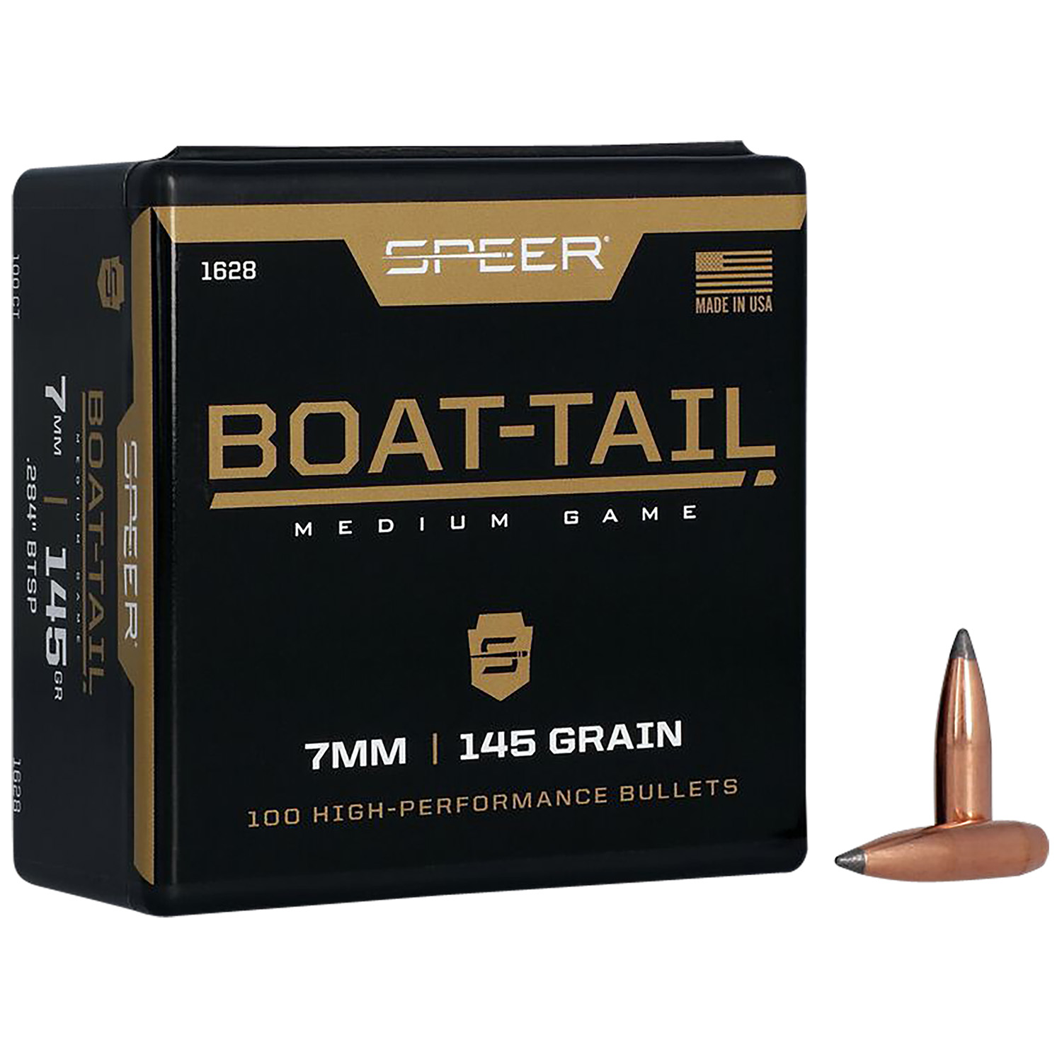 Speer 7MM .284 145 Grain Boat Tail Bullets 100 Count
