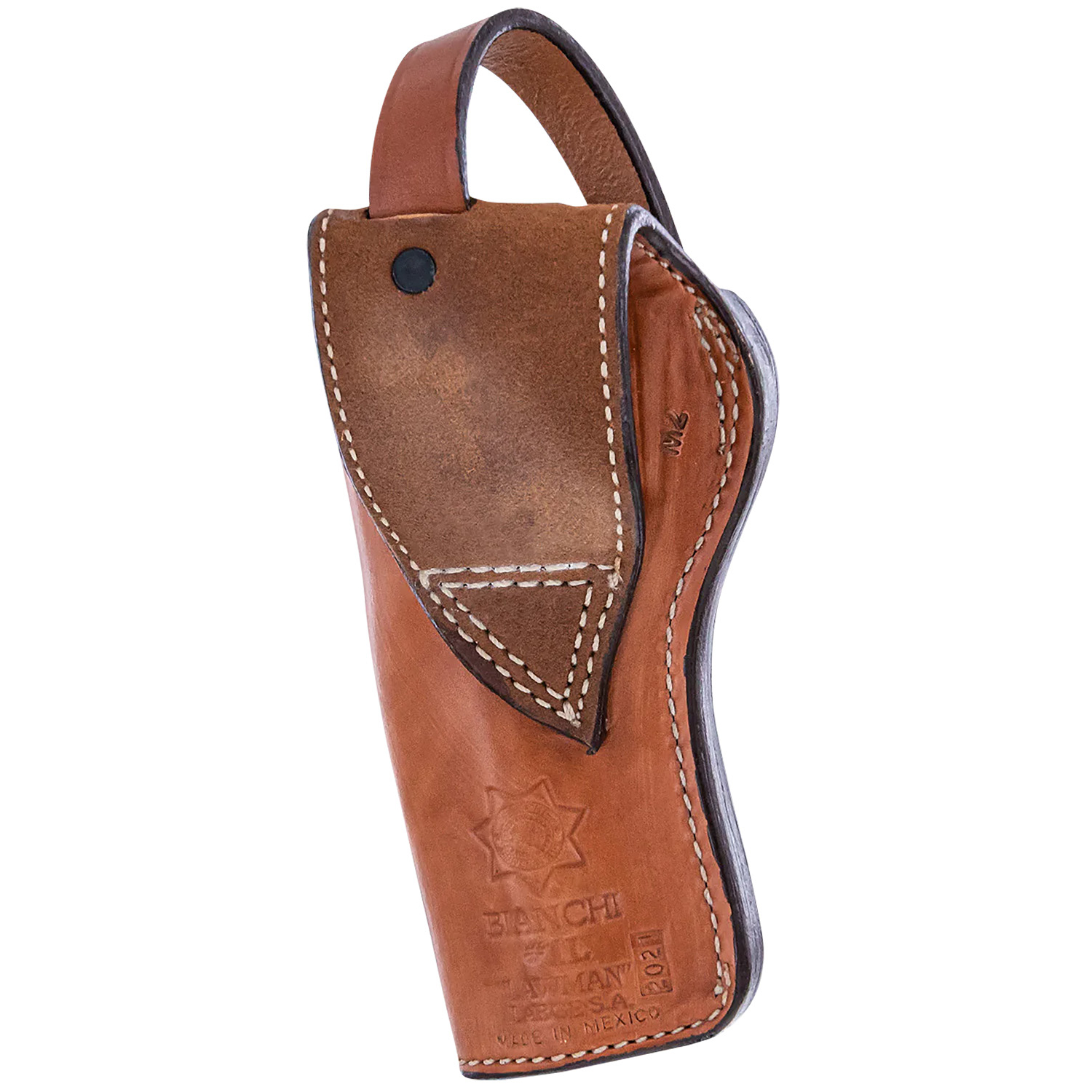 Bianchi 1L Lawman Western Tan Leather Belt Holster - Image 2